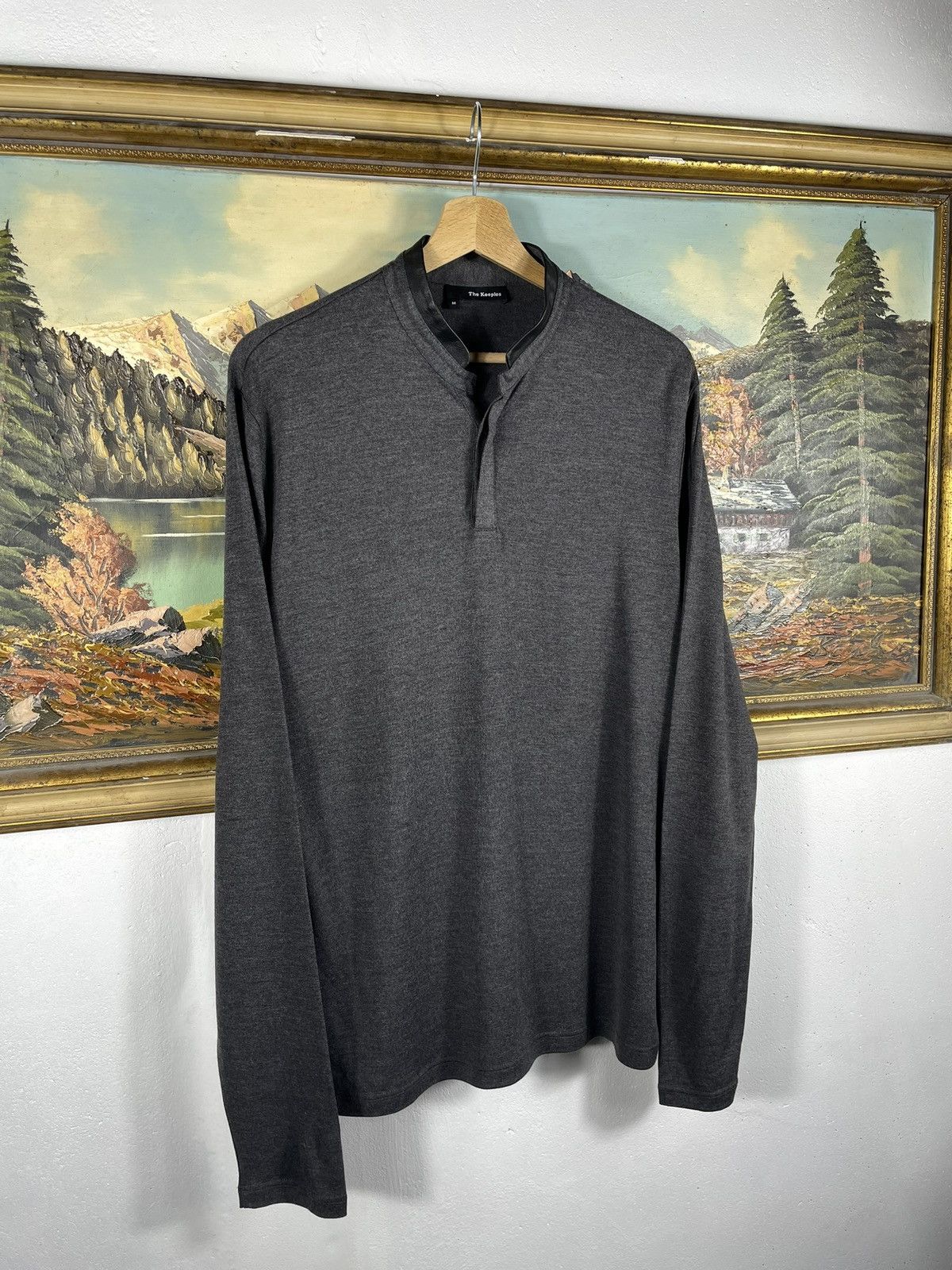 Designer × Japanese Brand × The Kooples Charcoal The Kooples Longsleeve Tee Button Ups Size US M / EU 48-50 / 2 - 3 Thumbnail
