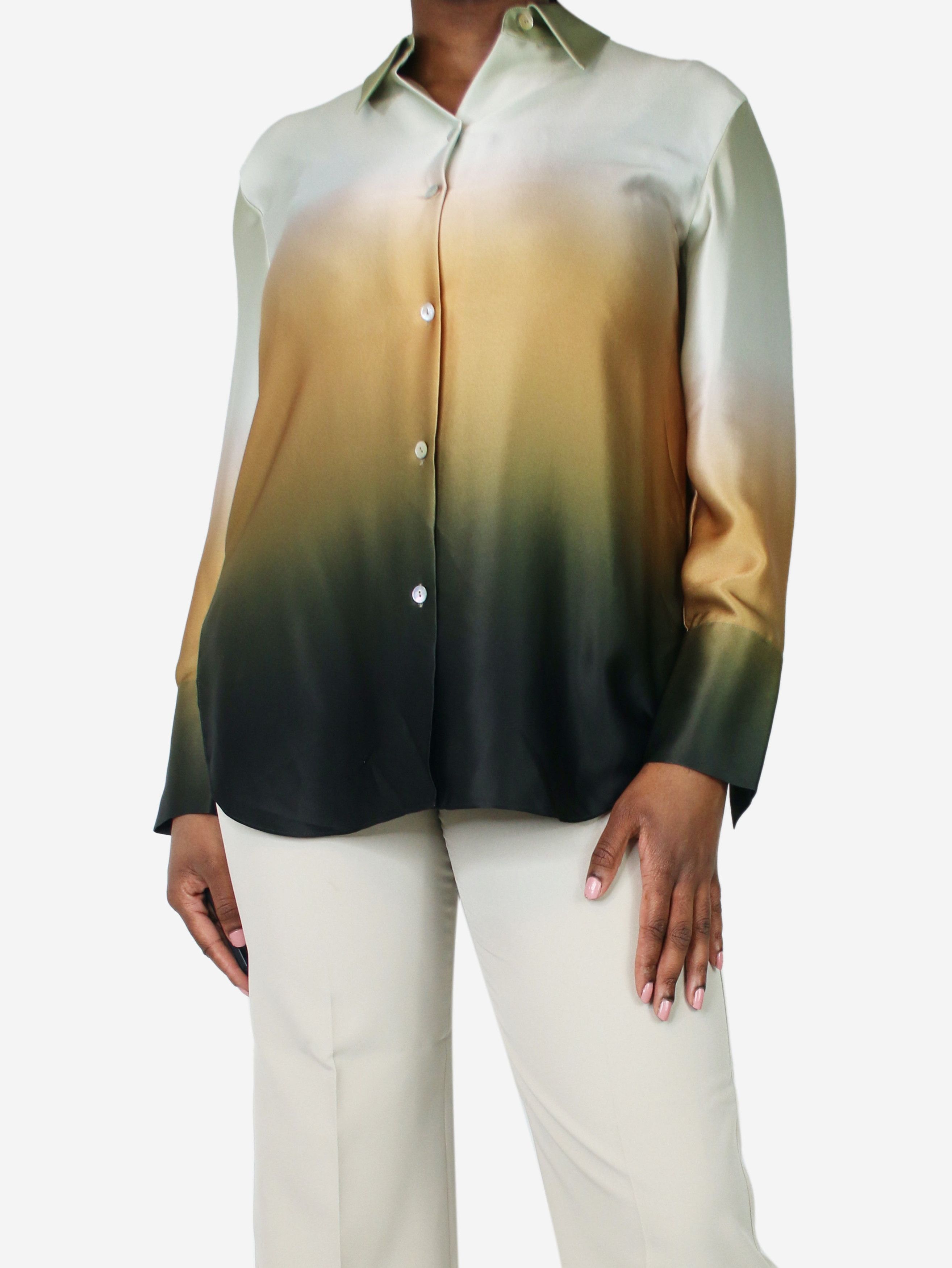 image of Vince Multicoloured Silk Ombre Shirt - Size M, Women's