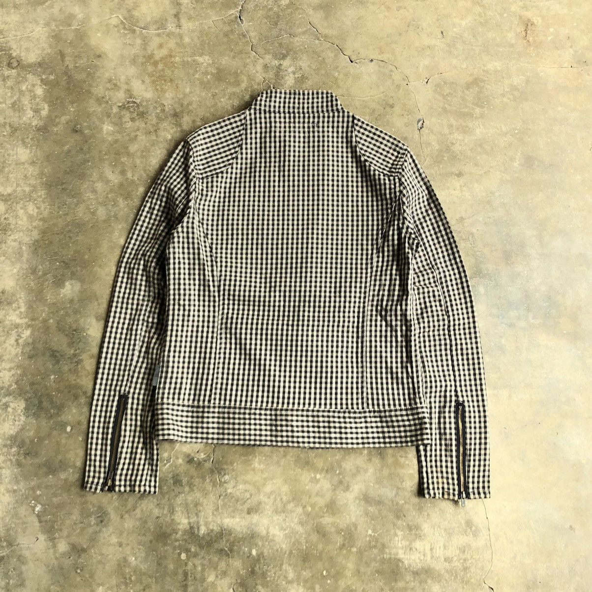 If Six Was Nine 2000s Ehypenworld Gallery Asymastrical Bikers Jacket Plaid Size US XS / EU 42 / 0 - 9 Thumbnail