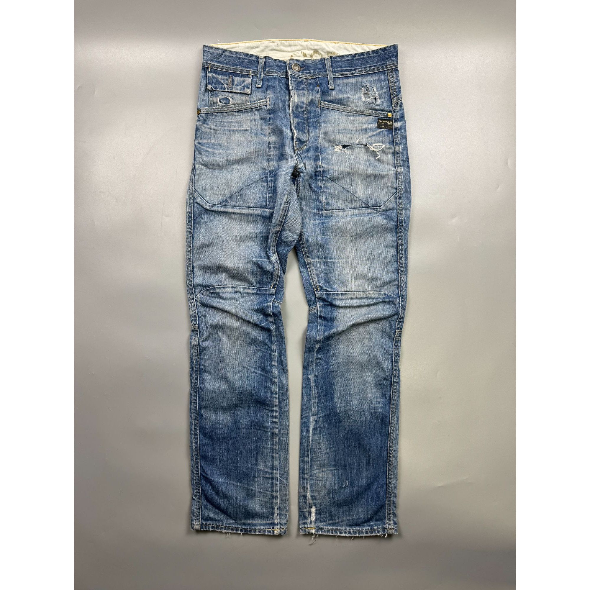 G-Star G-Star Navy Jack Low Tapered Denim Jeans Cargo Pants (Y1189) Size US 31 - 1 Thumbnail