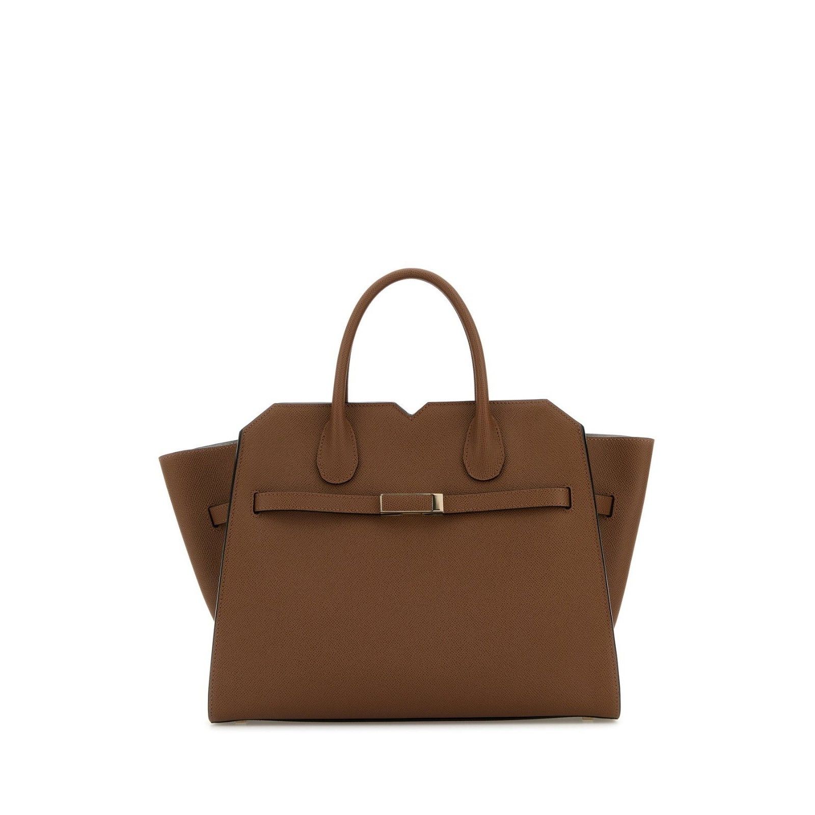 Valextra VALEXTRA Milano Medium Brown Grained Leather Top Handle Bag Size ONE SIZE - 1 Thumbnail