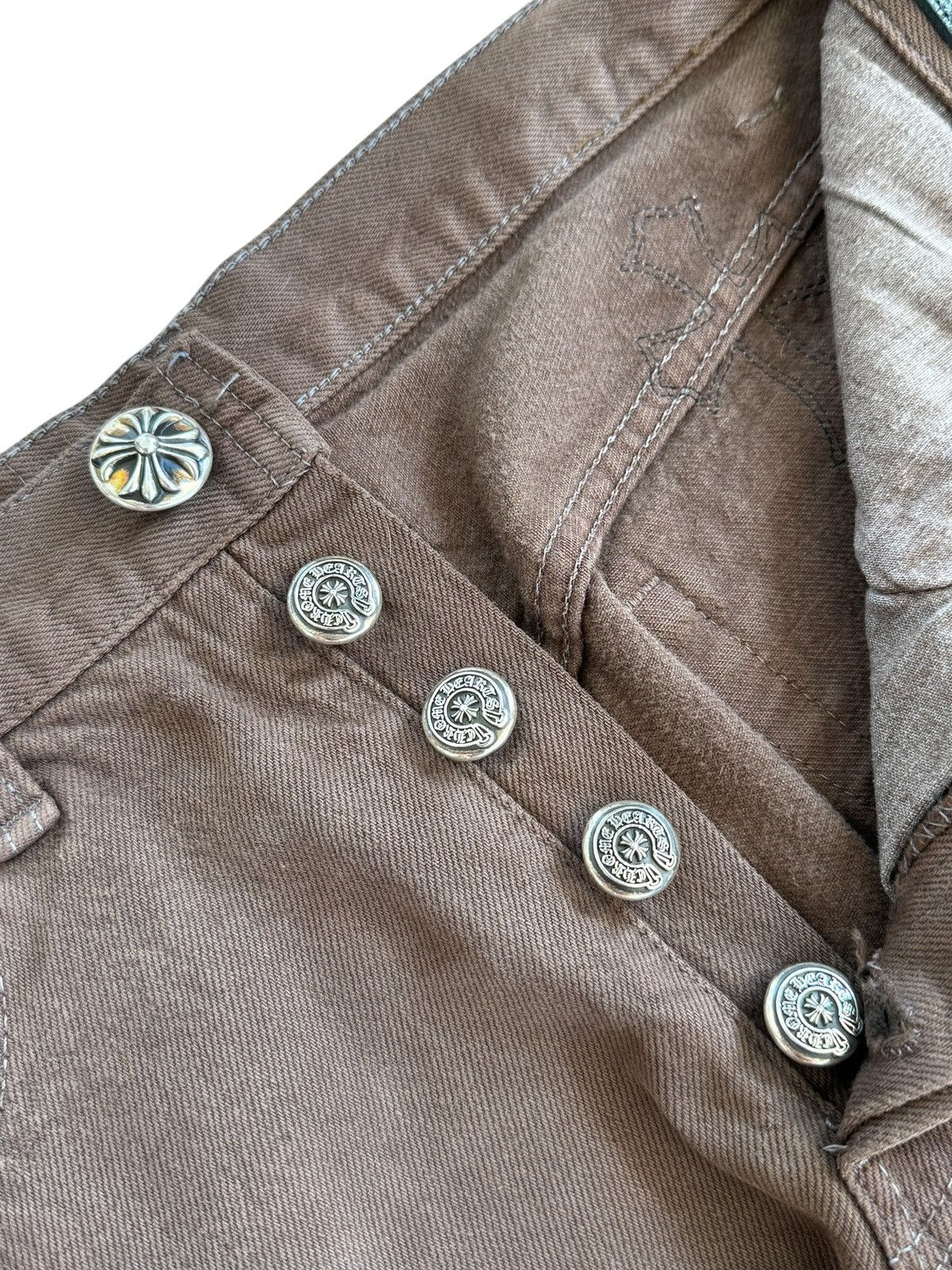 Chrome Hearts × Levi's OFFSET Personal Chrome Hearts Brown Levi’s Cross Patch Jeans Size US 29 - 11 Thumbnail