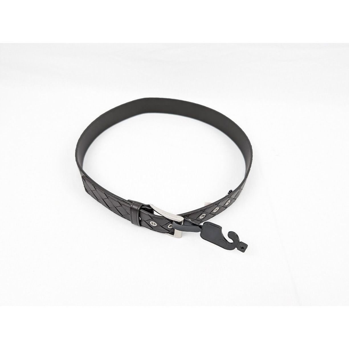 Bottega Veneta o1rshd1 Size: 85 / Intrecciato Nappa Belt in Fondente/Silver Size 32 - 12 Thumbnail