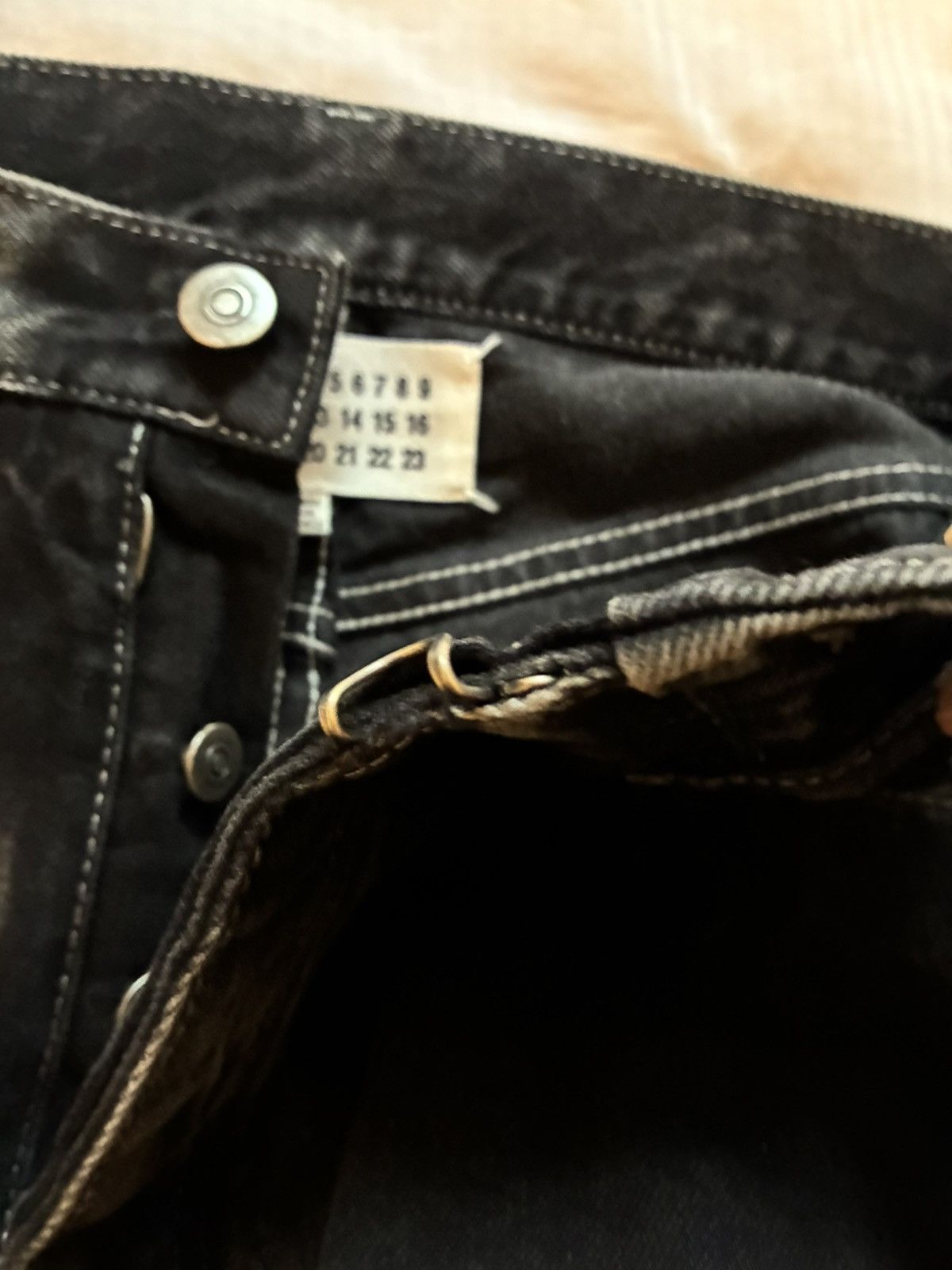 Maison Margiela Margiela Black Splatter Denim Jeans Size US 32 / EU 48 - 7 Thumbnail