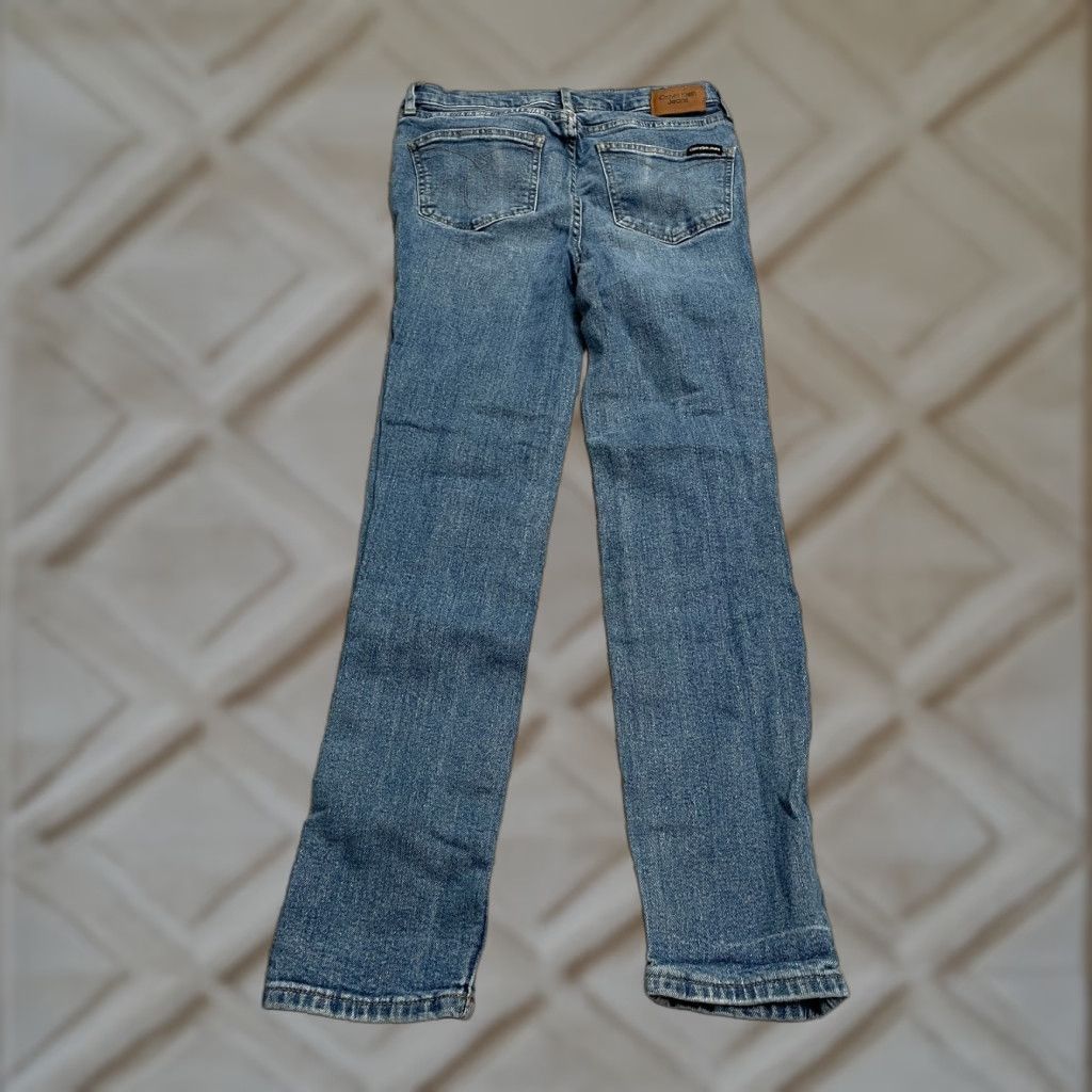 Calvin Klein Calvin Klein Jeans Women High Rise Slim Skinny Denim 28x27 Blue 4/27 Distressed 5-Pocket USA City Vintage No Size 27" / US 4 / IT 40 - 1 Thumbnail