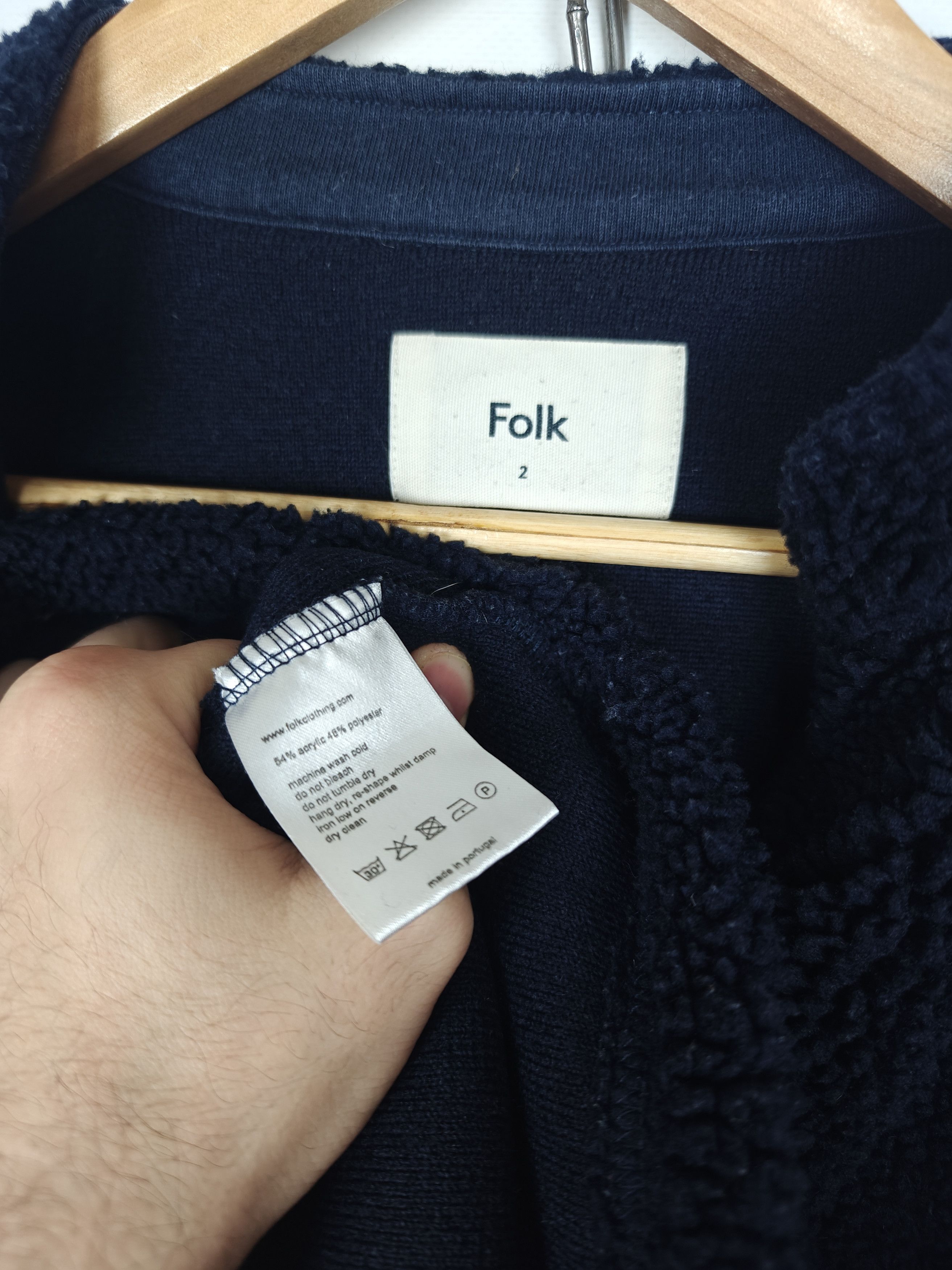 Folk Folk Fleece Jacket Half Zip Pullover Sherpa Blue size 2 (S) Size US S / EU 44-46 / 1 - 9 Thumbnail