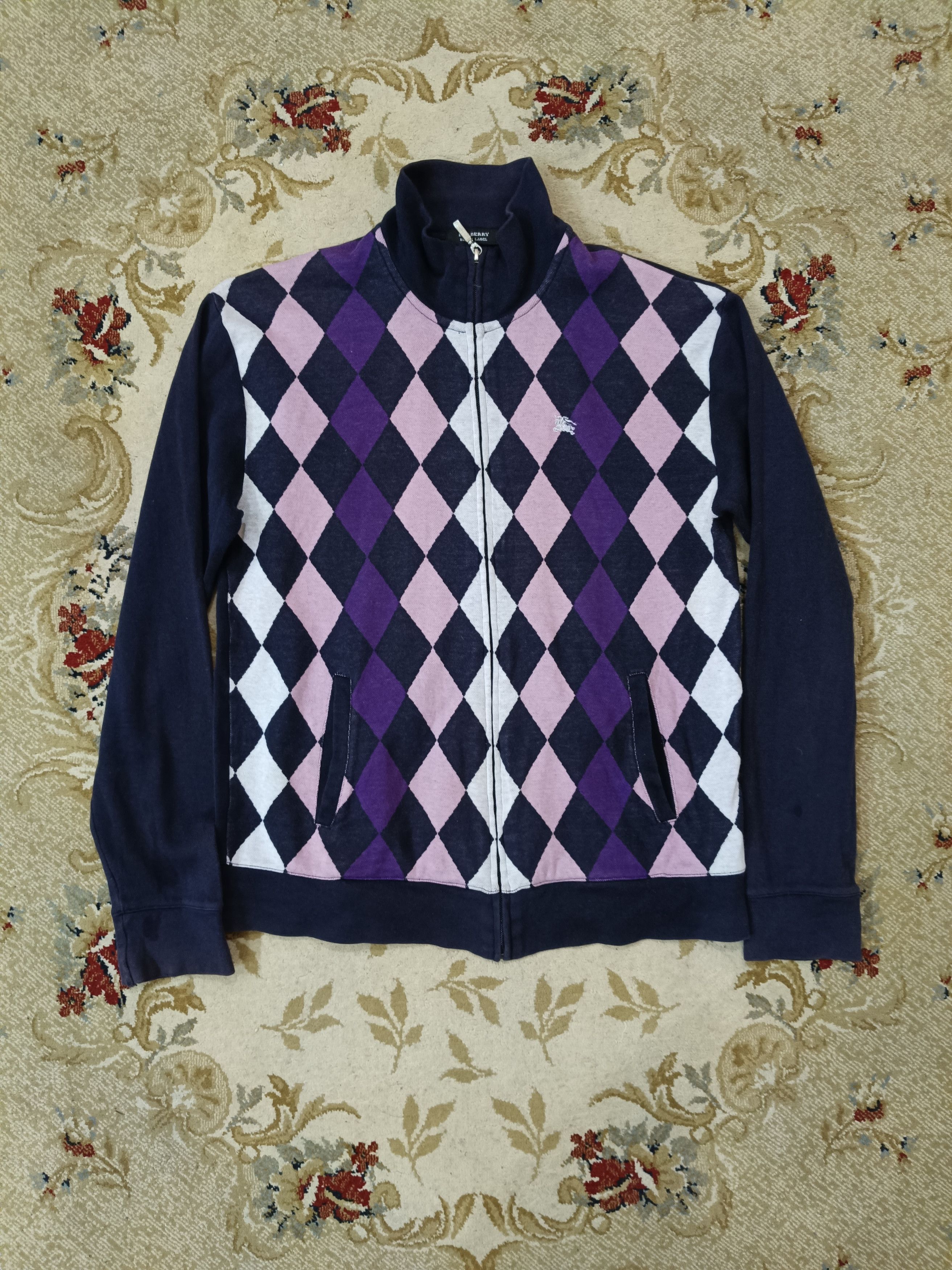 Burberry Burberry Argyle Knit Jacket Size US L / EU 52-54 / 3 - 10 Thumbnail
