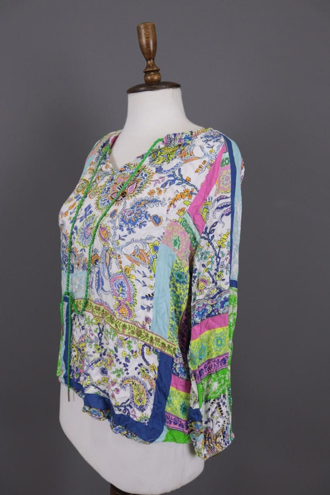 Designer Emily Van Den Bergh Jasquard Floral Blouse Shirt Size 40 Size M / US 6-8 / IT 42-44 - 7 Thumbnail