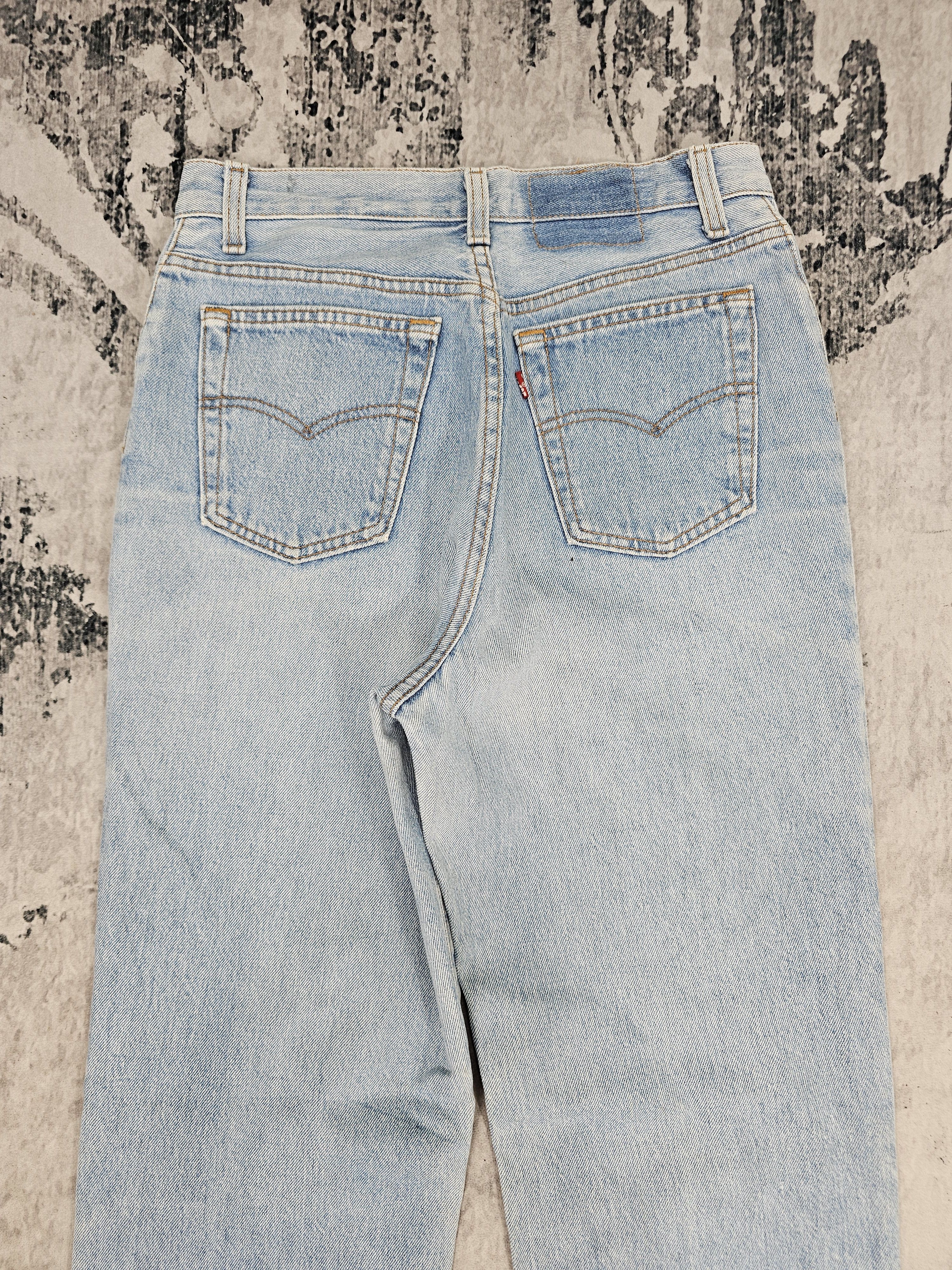 Levi's Vintage Clothing Vtg 90's LEVIS 501 Made In Usa Ripped Taper Light Blue L0530 Size US 29 - 9 Thumbnail
