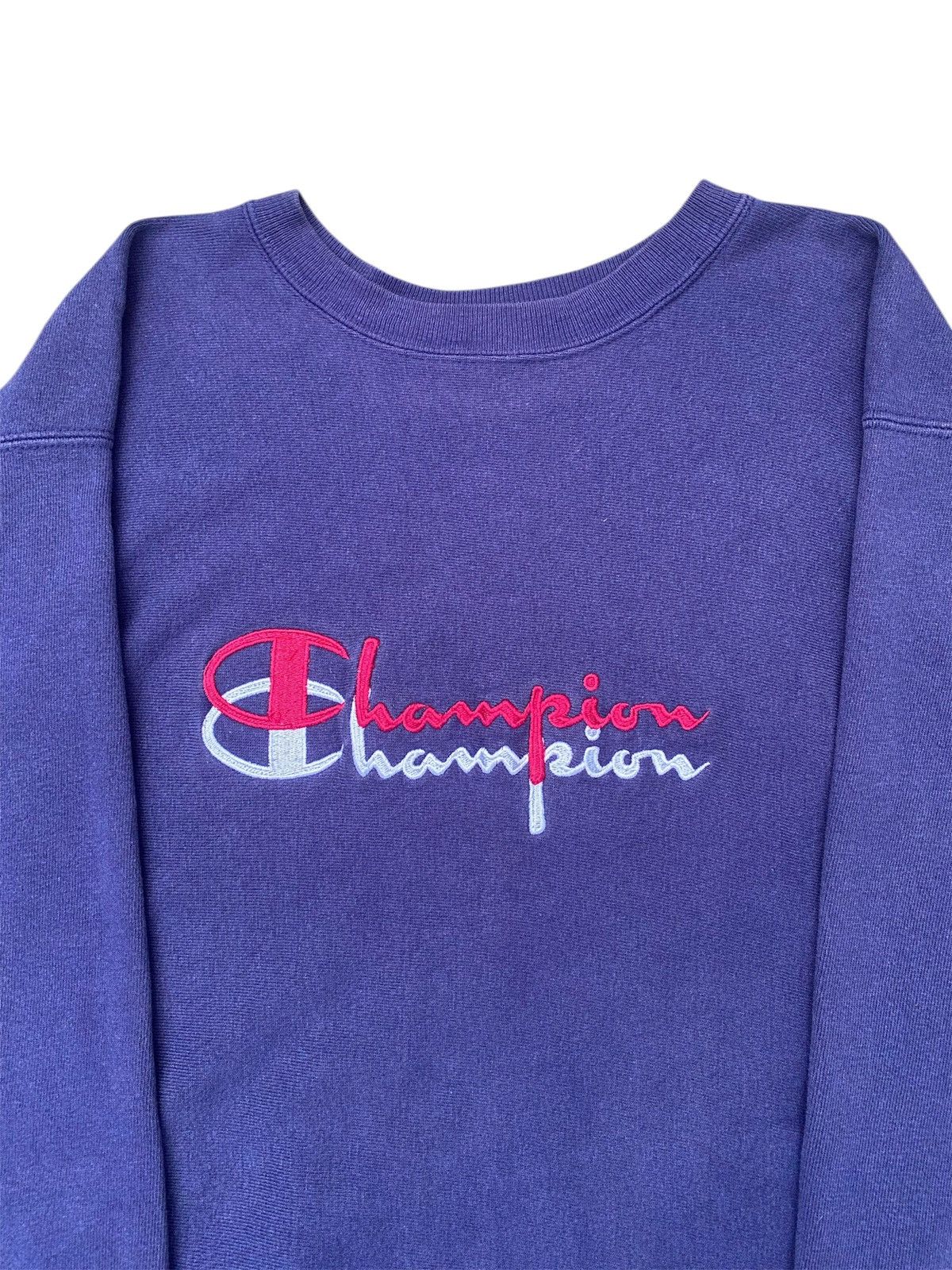 Champion 90s Vintage Champion Reverse Weave Double Script Sweatshirt Size US XXL / EU 58 / 5 - 4 Thumbnail