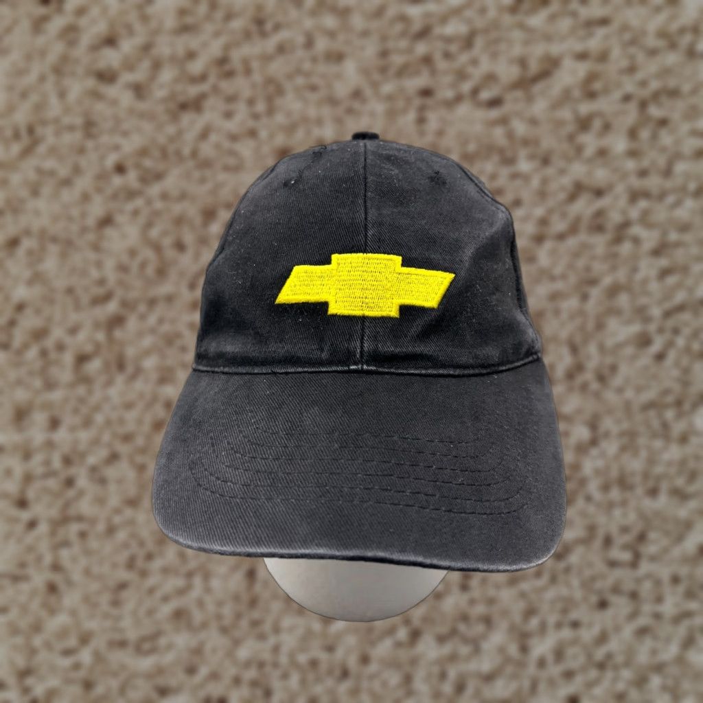 Chevrolet Hat Cap Strap Back Adult One Size Black 100% Cotton Cars Baseball Cap Mens