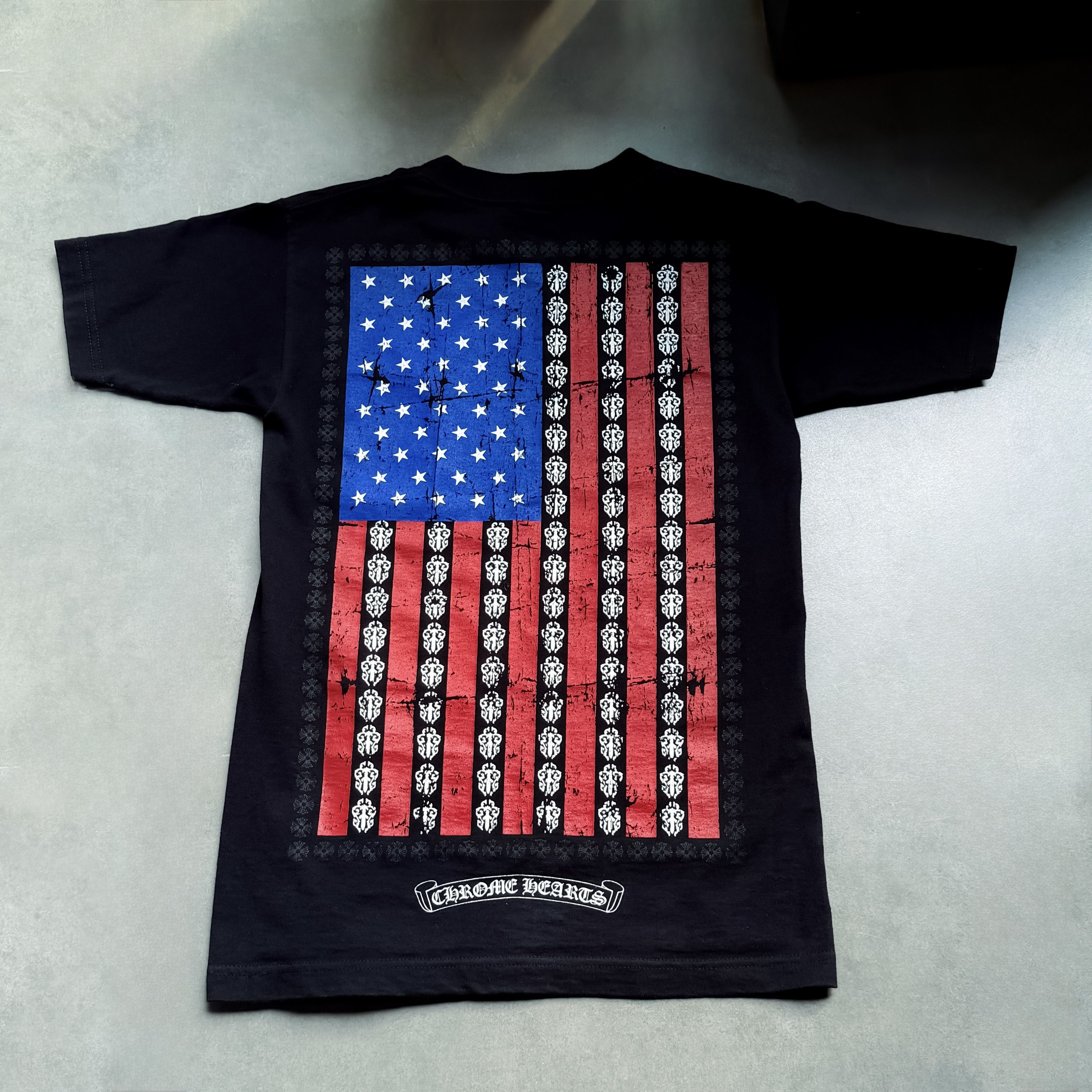 Chrome Hearts Chrome Hearts American Flag Dagger T-Shirt