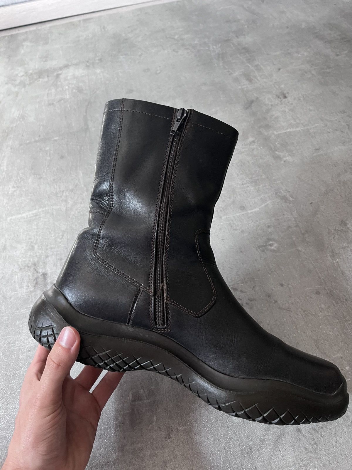 Prada Prada F/W 1999 Ankle Vibram black leather boots Size US 9 / EU 42 - 10 Thumbnail