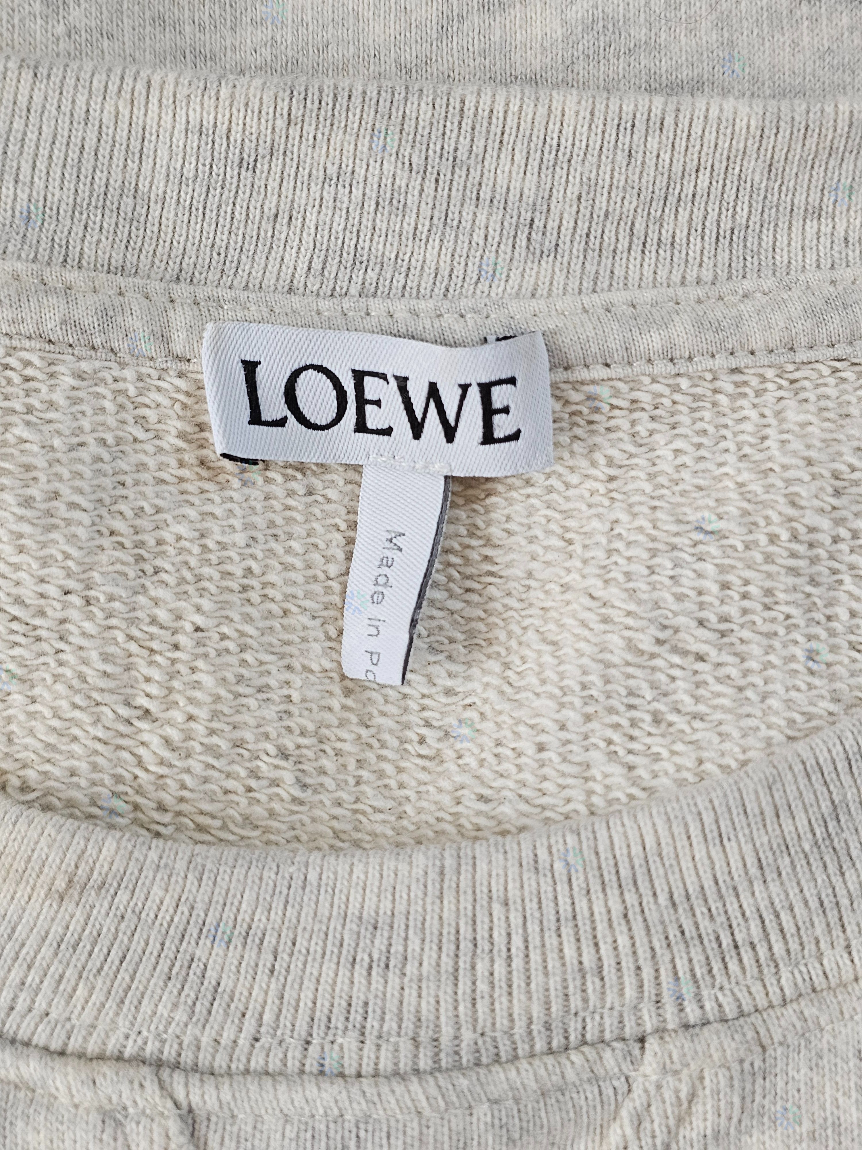Loewe Loewe Light Grey Embroidered Logo Sweatshirt Size L Size US L / EU 52-54 / 3 - 5 Thumbnail
