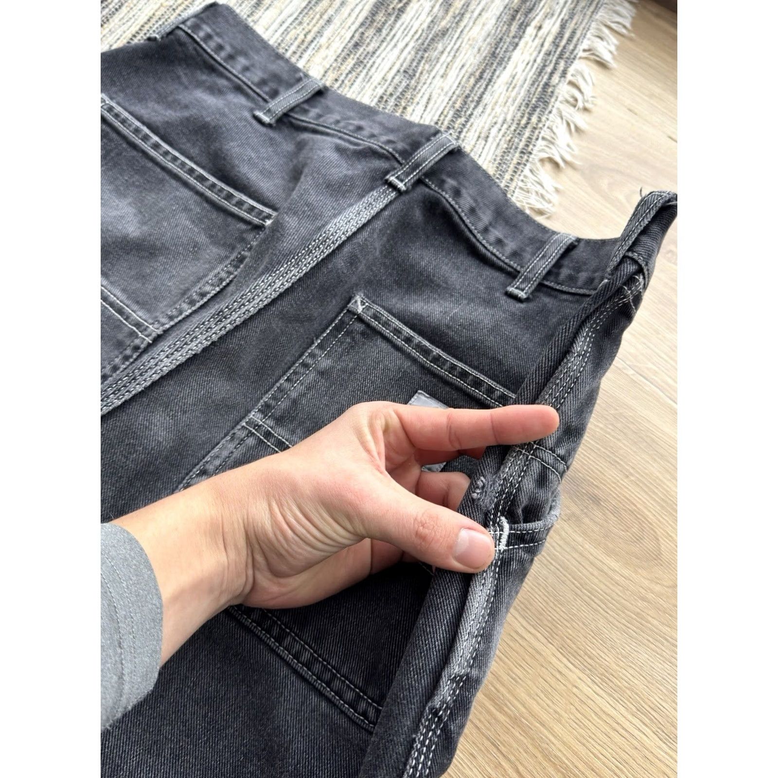 Carhartt Wip VINTAGE Carhartt WIP Penrod Pants Jeans Gray M Men 31 30in Inseam Cargo Pocket 90s Streetwear Logo Casual Denim Jeans Size US 31 - 7 Thumbnail
