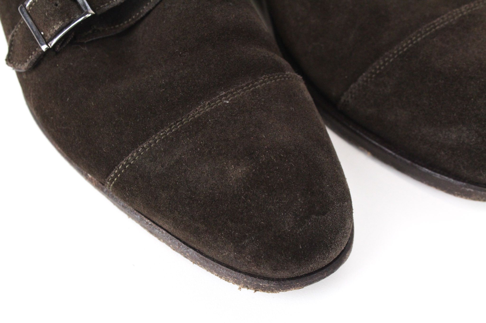 Suitsupply EU39.5 Brown Suede Leather Buckled Shoes 73724 Size US 6.5 / EU 39-40 - 10 Thumbnail