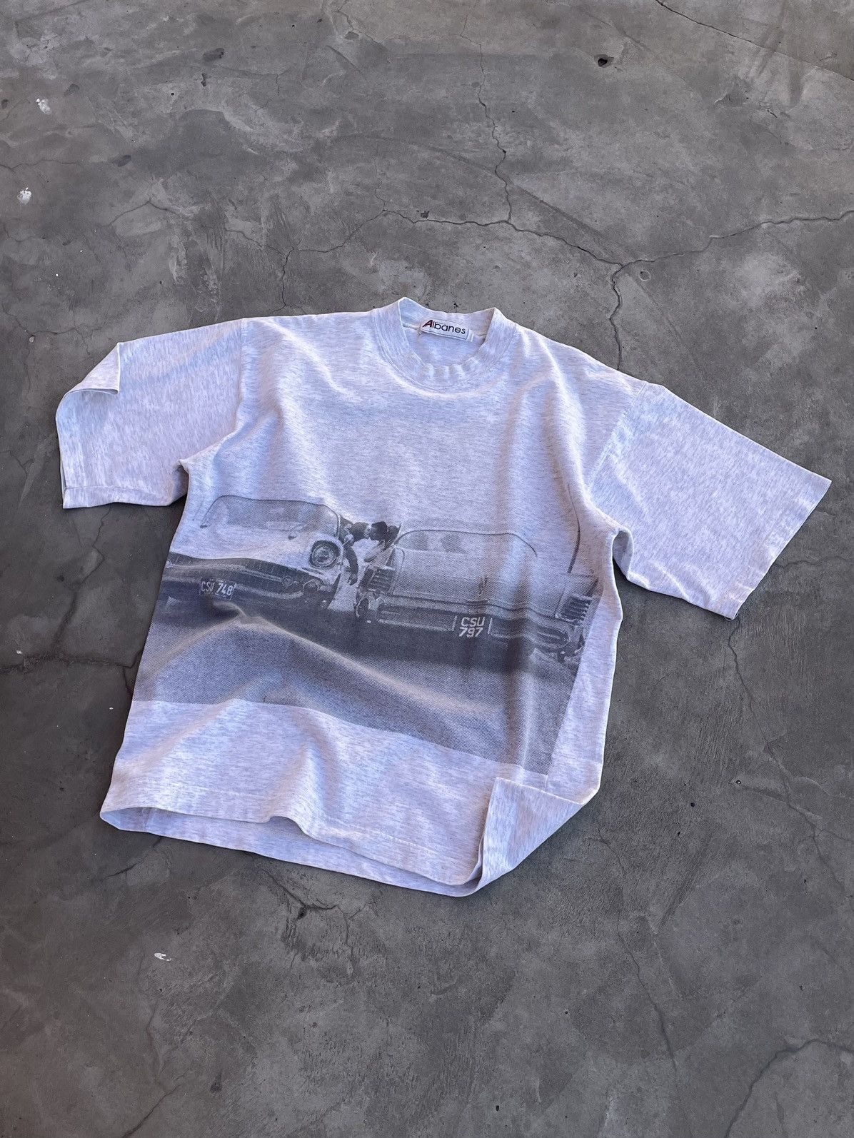 Vintage 1990s Kissing: Vintage Boxy T-Shirt, Double Stitch Size US L / EU 52-54 / 3 - 3 Thumbnail