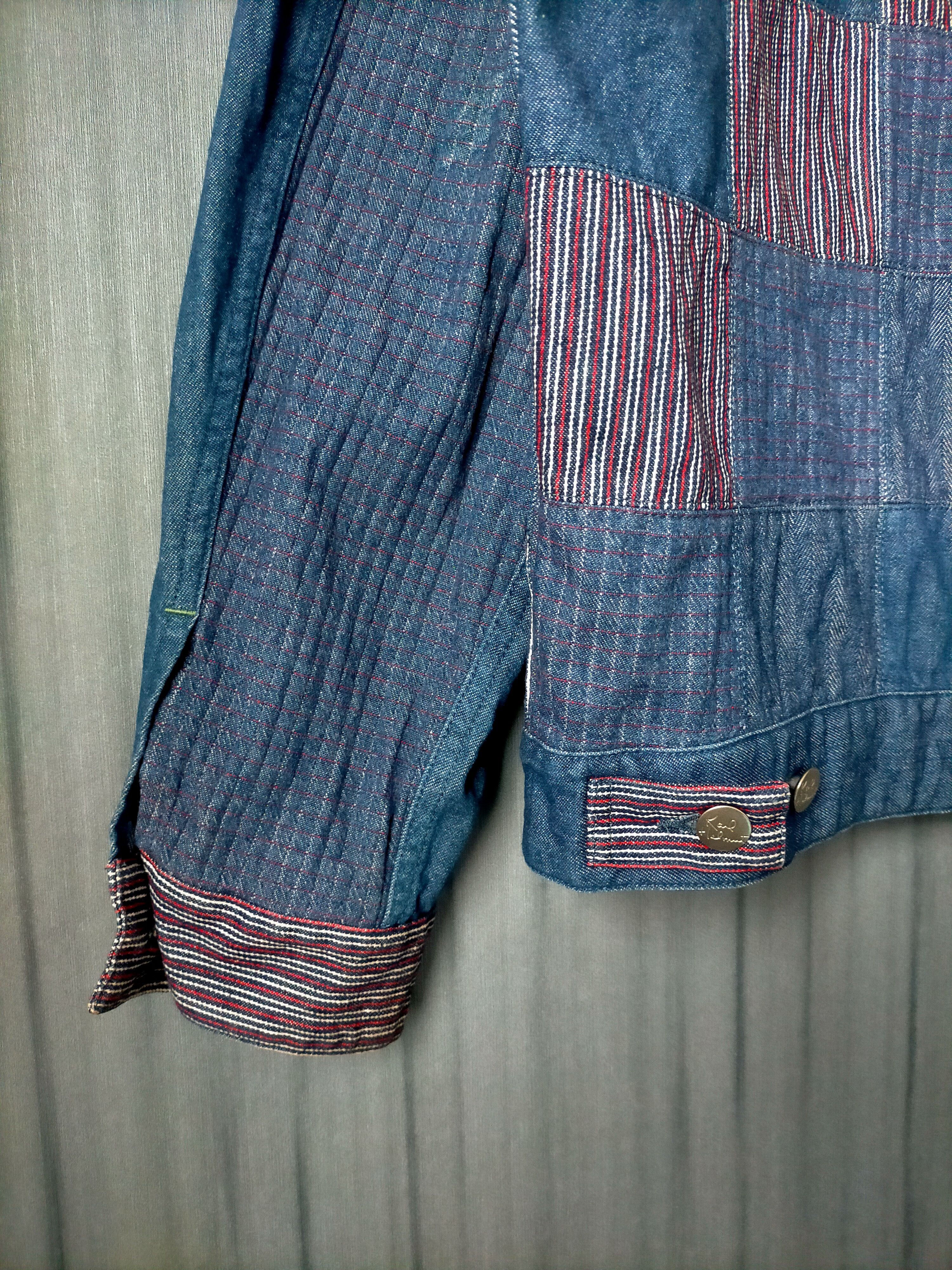 Japanese Brand Karl Helmut Patchwork Trucker Jacket Jeans Size US L / EU 52-54 / 3 - 10 Thumbnail