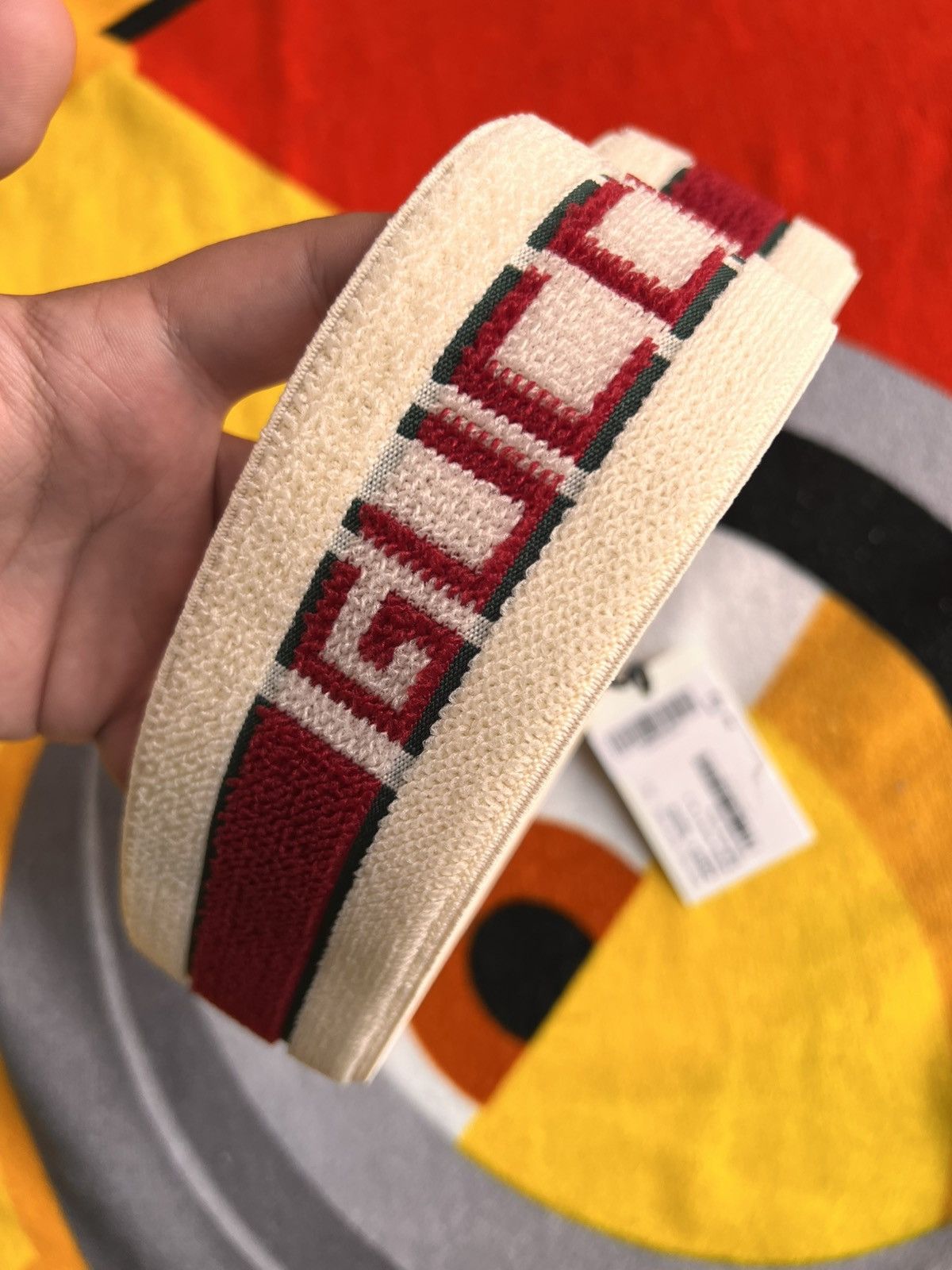 Gucci Gucci Web Stripe Headband Ivory Green Red hat cap logo Size ONE SIZE - 13 Thumbnail