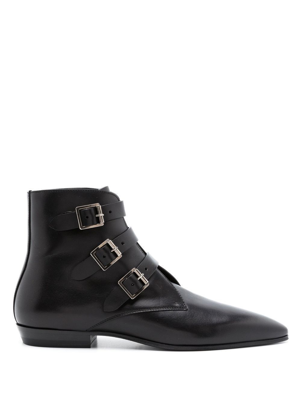 image of Saint Laurent Paris Oc11Z1223 Ss22 Stan Boots In Smooth Leather In Black, Men's