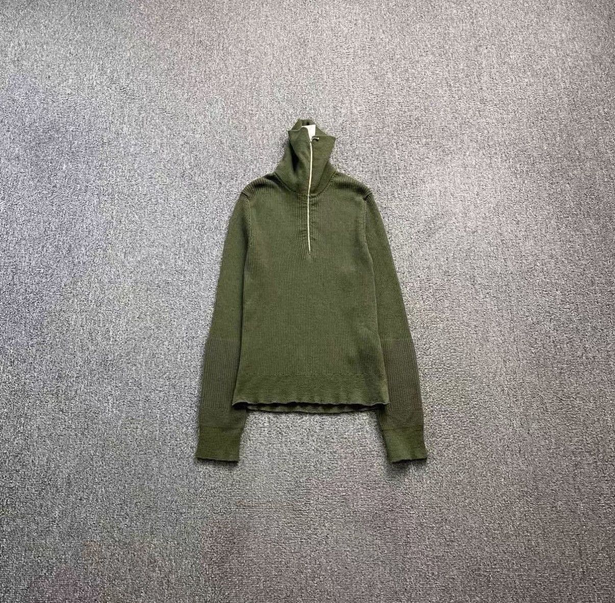 Jil Sander Jil Sander Green Half-Zip Knit Sweater J41 Size XS / US 0-2 / IT 36-38 - 1 Thumbnail