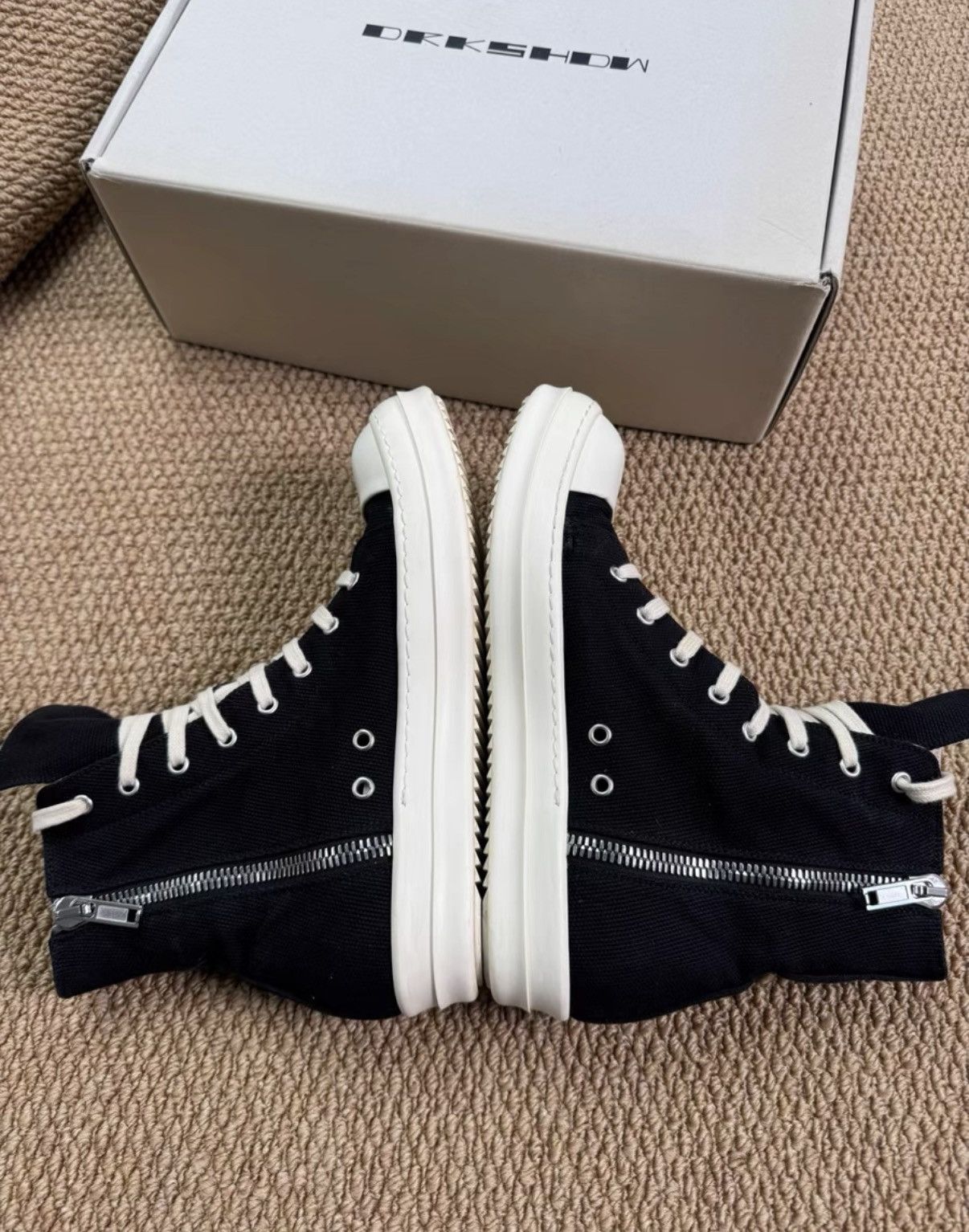 Rick Owens Rick Owens DRKSHDW Double Canvas High Tops K37 Size US 7.5 / EU 40-41 - 2 Thumbnail