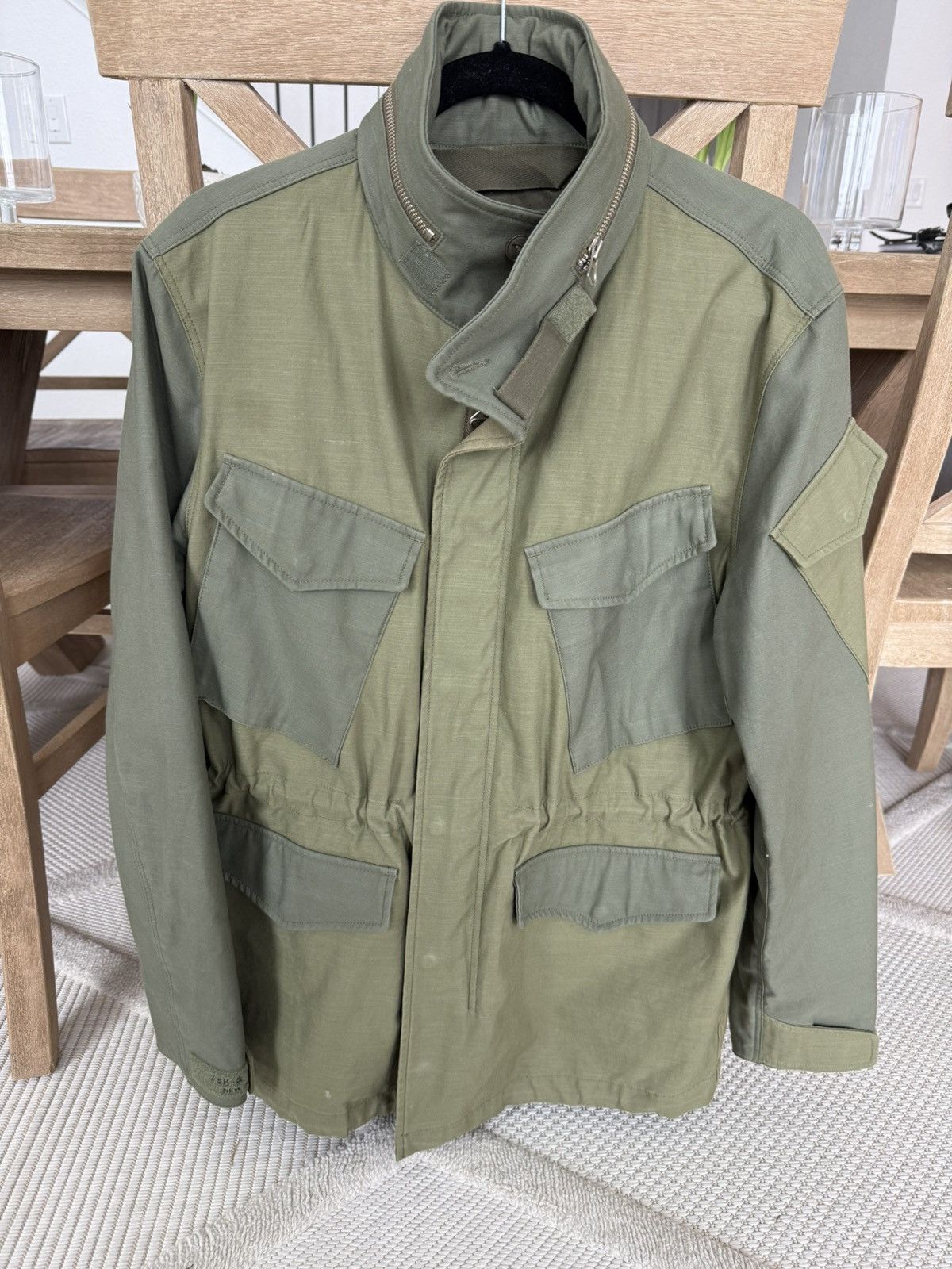 Rag & Bone Rag & Bone Military Two Tone Green Jacket (M) Size US M / EU 48-50 / 2 - 1 Thumbnail