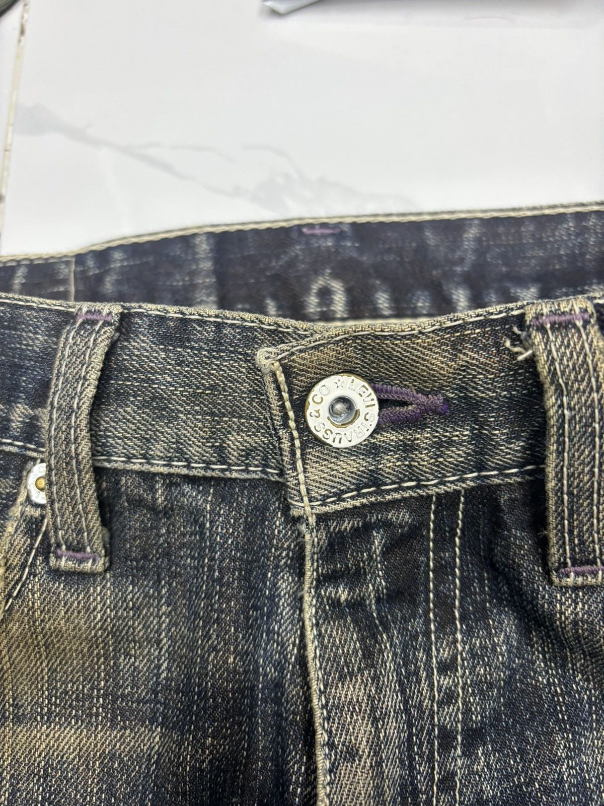 If Six Was Nine × JNCO × Levi's 🔥LEVIS 502 RUSTY DISTRESSED DENIM JEANS Size US 29 - 9 Thumbnail