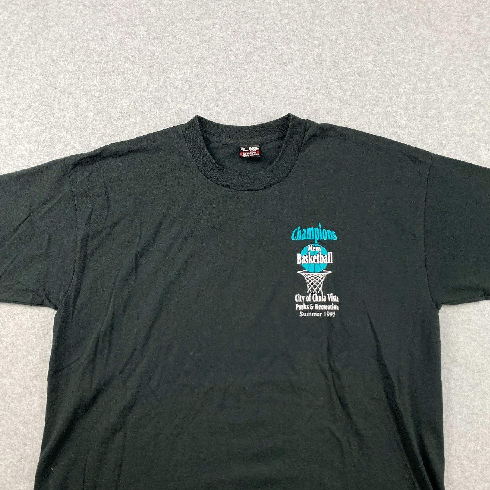 Fruit Of The Loom VTG Fruit of the Loom Single Stitch Shirt Mens XL Black Short Sleeve USA 1995 Size US XL / EU 56 / 4 - 2 Thumbnail
