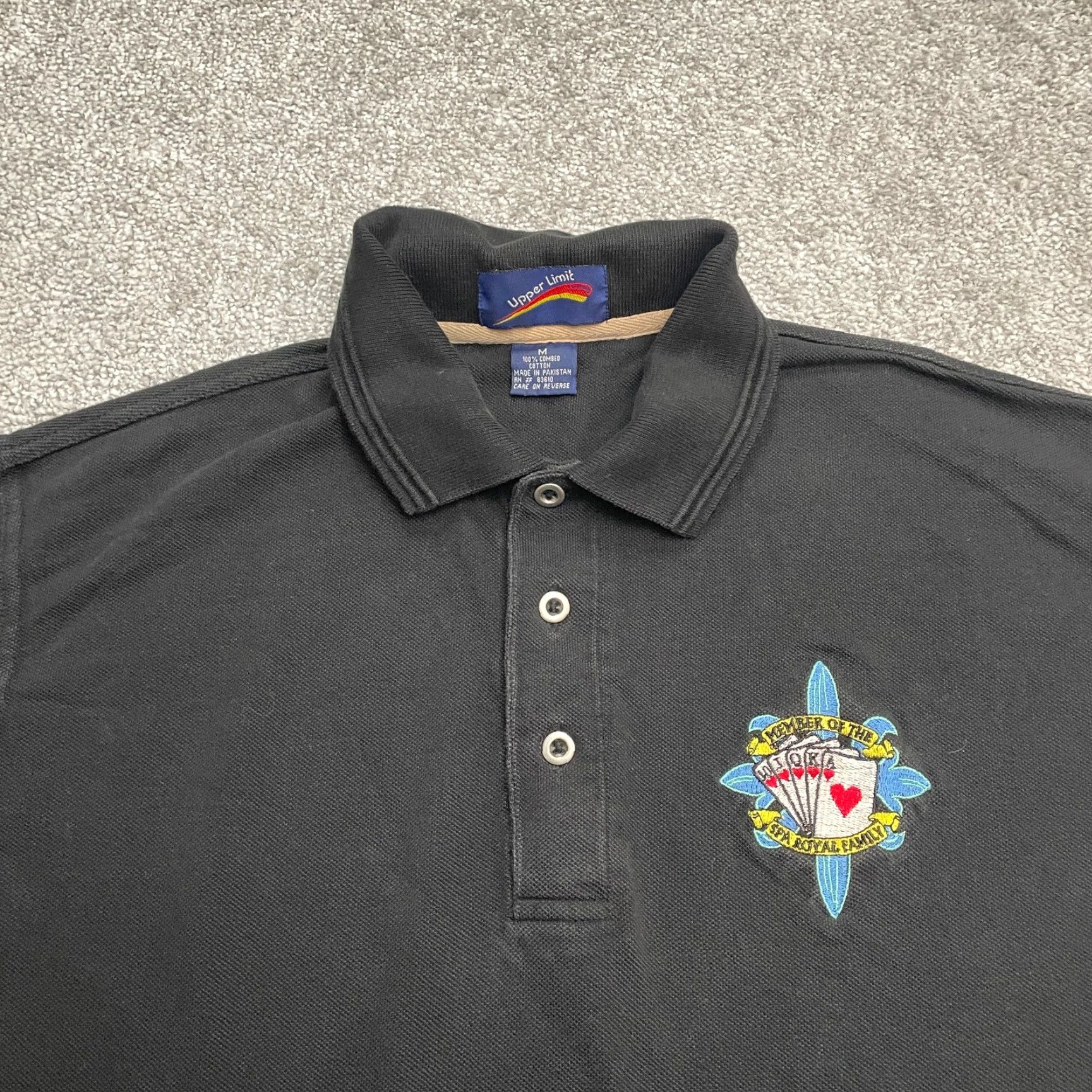 Vintage VINTAGE Upper Limit Polo Shirt Womens M Black Cotton Embroidered Casual Top Size M / US 6-8 / IT 42-44 - 3 Thumbnail