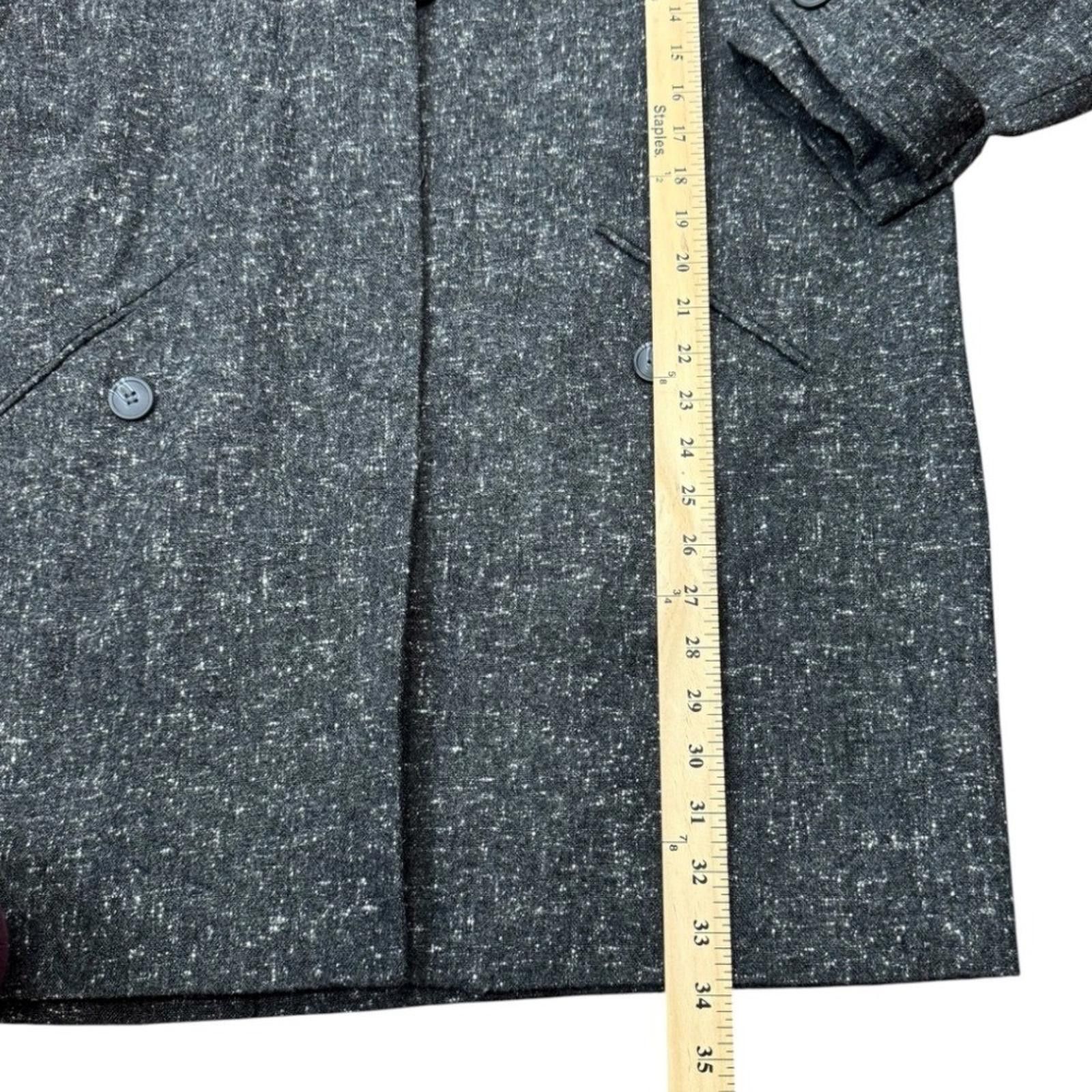 Ann Taylor Vintage Ann Taylor Tweed Coat Gray Button Front Size Large Size L / US 10 / IT 46 - 10 Thumbnail