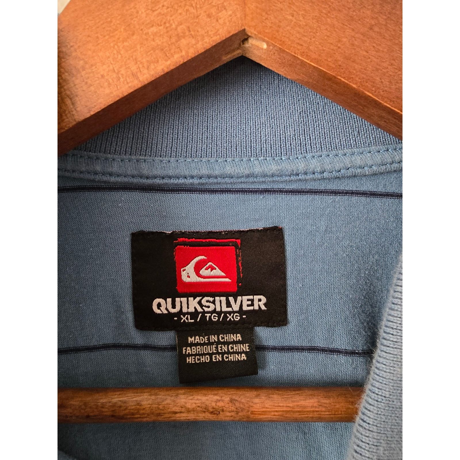 Quiksilver Quiksilver Polo Mens Striped Blue XL Surf Collared Shirt Size US XL / EU 56 / 4 - 3 Thumbnail