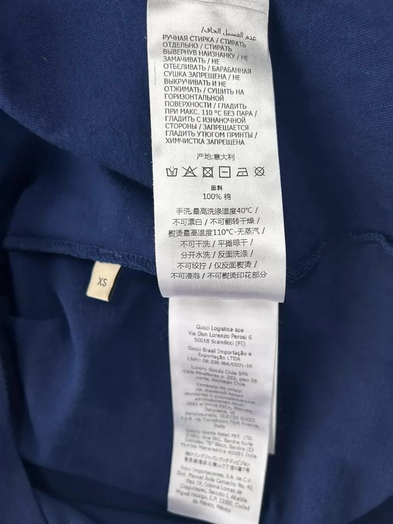 Gucci Gucci Blue men's printed cotton T-shirt 2501-Nextarrow Size US XS / EU 42 / 0 - 5 Thumbnail
