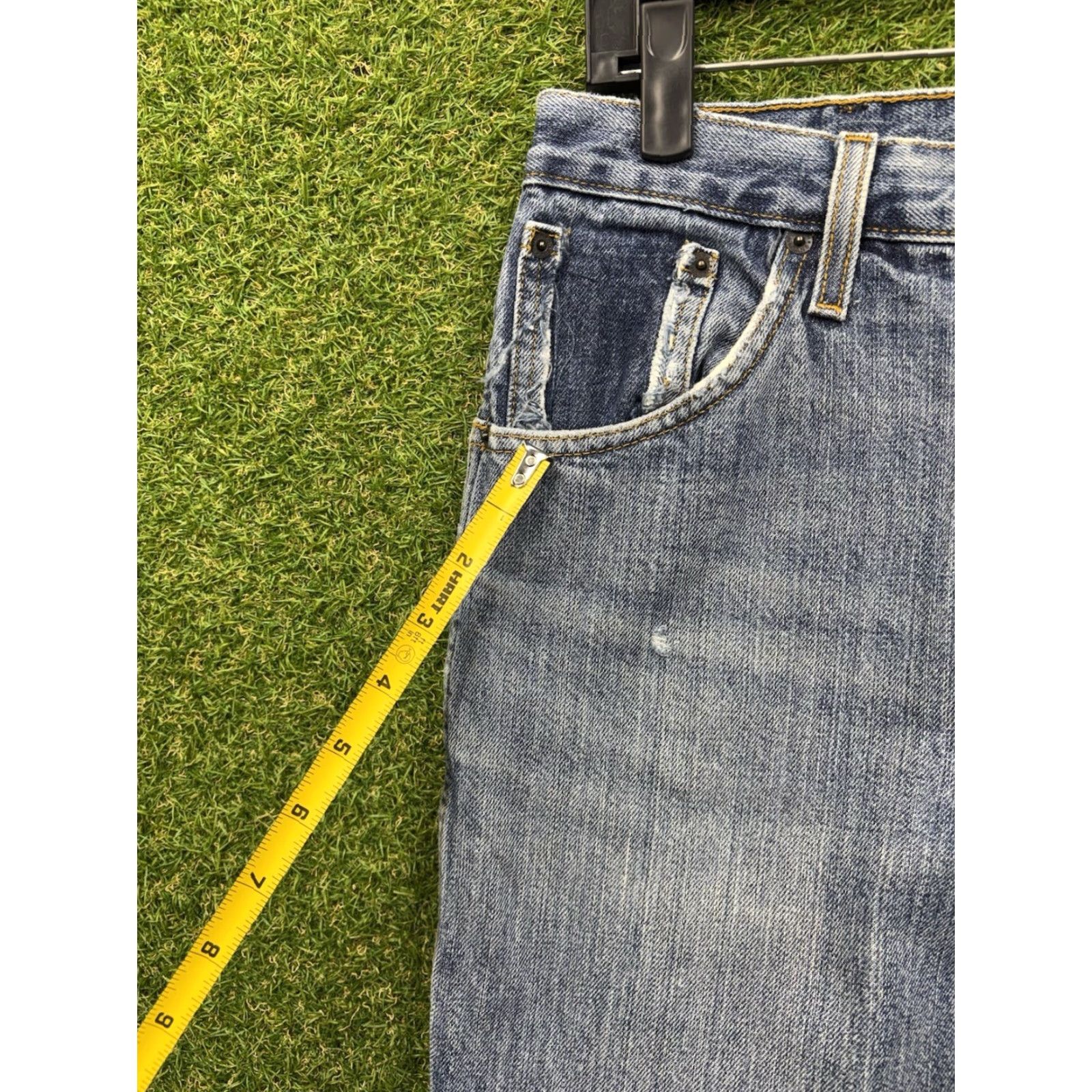 Vintage Cinch Jeans Mens 35x34 Relaxed Fit Boot Blue Brown Label Denim #0799 Workwear Jeans Size US 35 - 3 Thumbnail