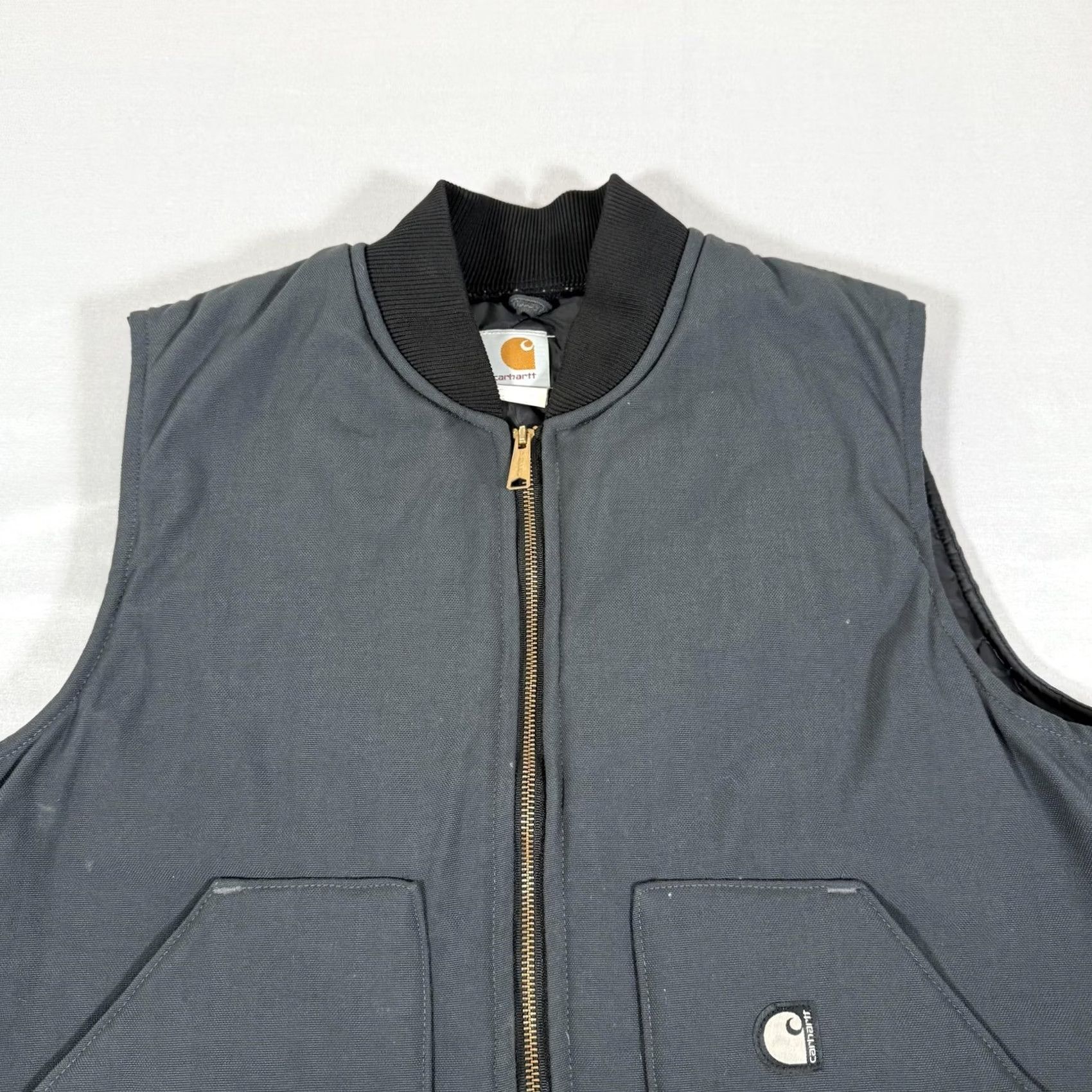 Carhartt Carhartt Vest Mens XL Gray Duck Canvas Quilted Insulated Zip Up Nylon J17 CHR Size US XL / EU 56 / 4 - 2 Thumbnail