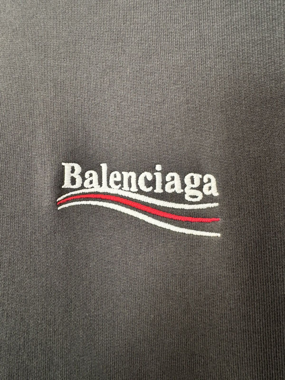 Balenciaga BALENCIAGA MEN'S POLITICAL CAMPAIGN HOODIE LARGE FIT IN GREY Size US XS / EU 42 / 0 - 3 Thumbnail