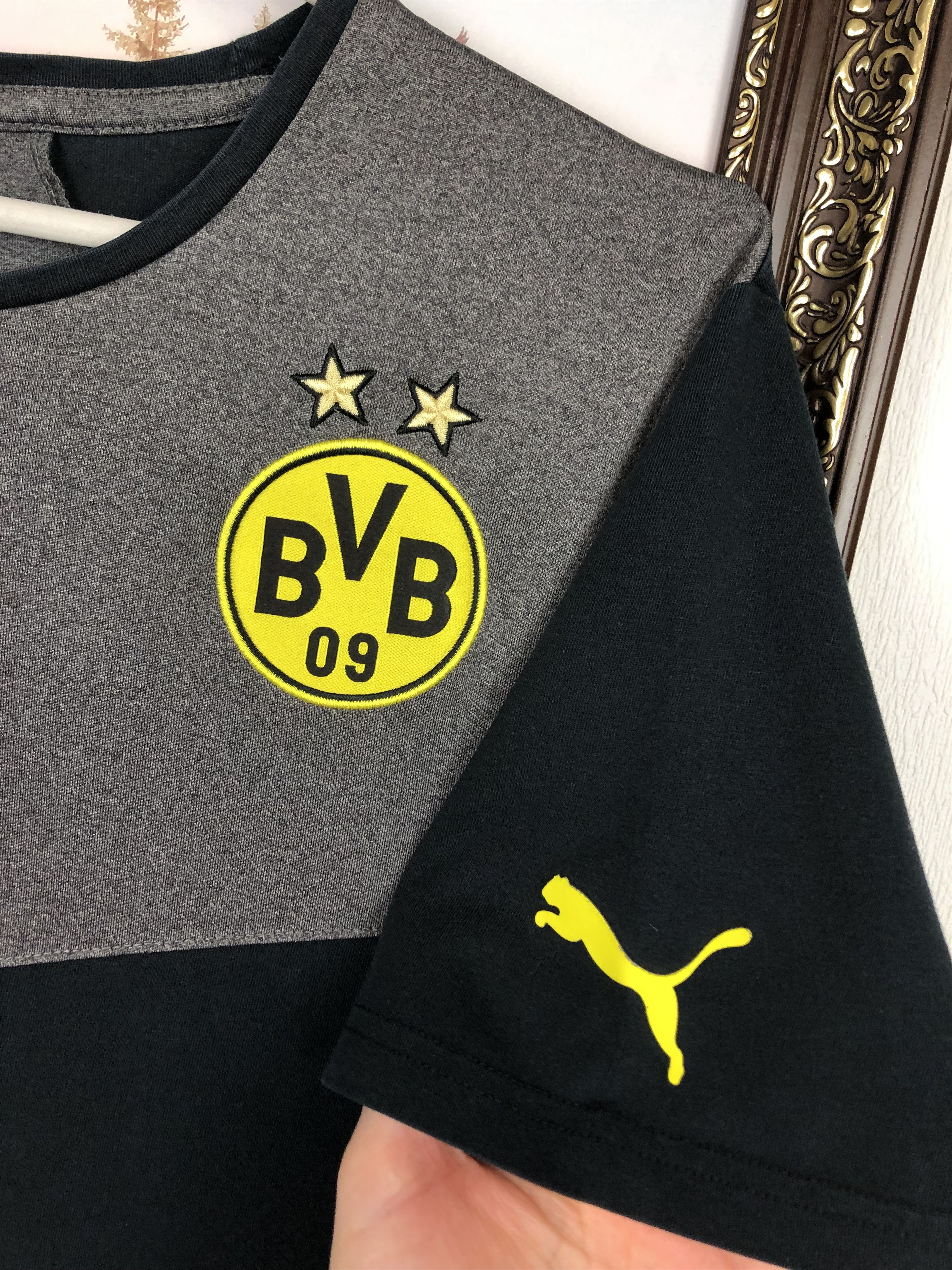 Puma Vintage Borussia Dortmund Football Train Shirt Soccer Tee Size US L / EU 52-54 / 3 - 2 Thumbnail