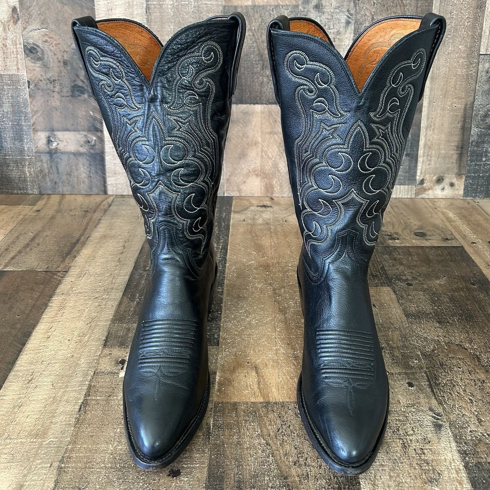 Lucchese Lucchese 1883 Black N1613J4 Western Cowboy Boots Mens 9 D Size US 9 / EU 42 - 1 Thumbnail
