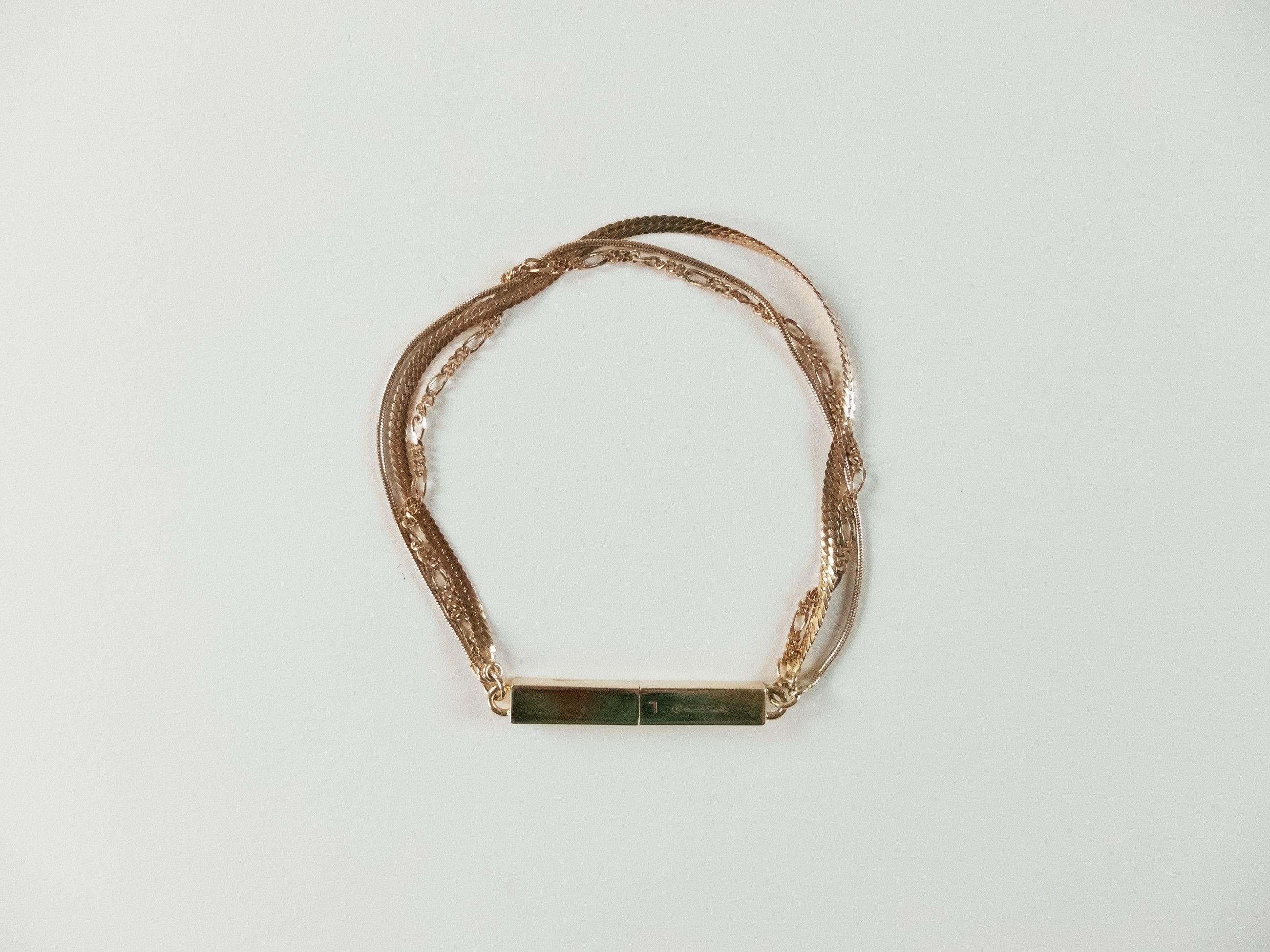 Bottega Veneta BOTTEGA VENETA ID gold plated silver double bracelet Large q Size ONE SIZE - 3 Thumbnail