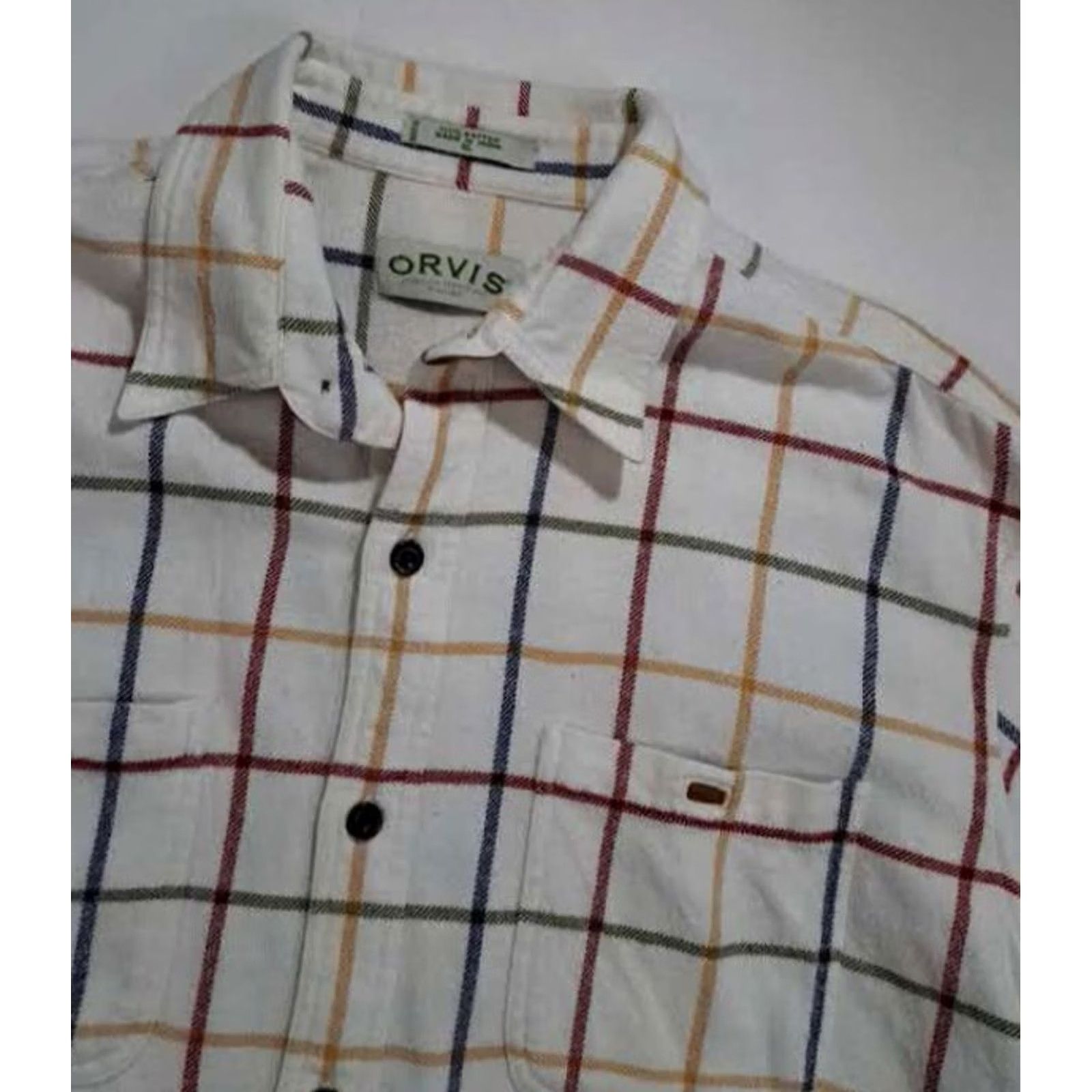 Orvis Orvis Shirt XL White Full Button Chex Cotton 100% Button-Up Men Outdoors N/A Size US XL / EU 56 / 4 - 3 Thumbnail