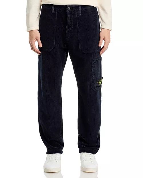 Stone Island Stone Island Navy Blue Corduroy Fatigue Cargo Pants sz. 30 Size US 30 / EU 46 - 3 Thumbnail