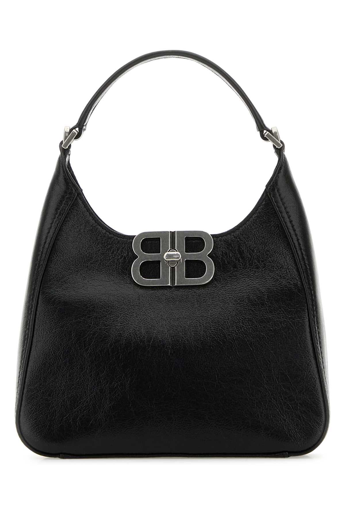 Balenciaga Black Leather Bb Soft Handbag Size ONE SIZE - 1 Thumbnail