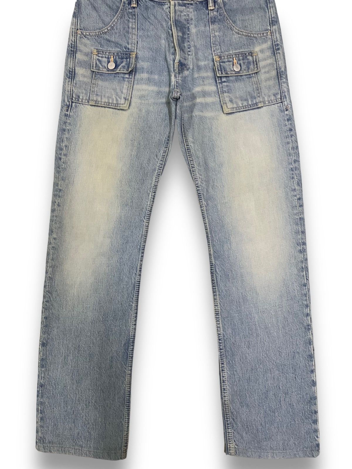 Japanese Brand Vintage Japanese Brand Blue Wash Bush Denim Pants Jeans Size US 32 / EU 48 - 7 Thumbnail
