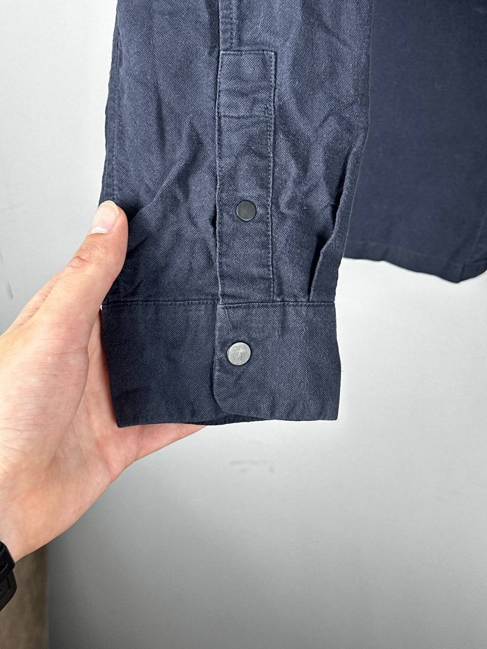Allsaints Allsaints Casual Navy Cotton Overshirt Jacket Size US M / EU 48-50 / 2 - 8 Thumbnail
