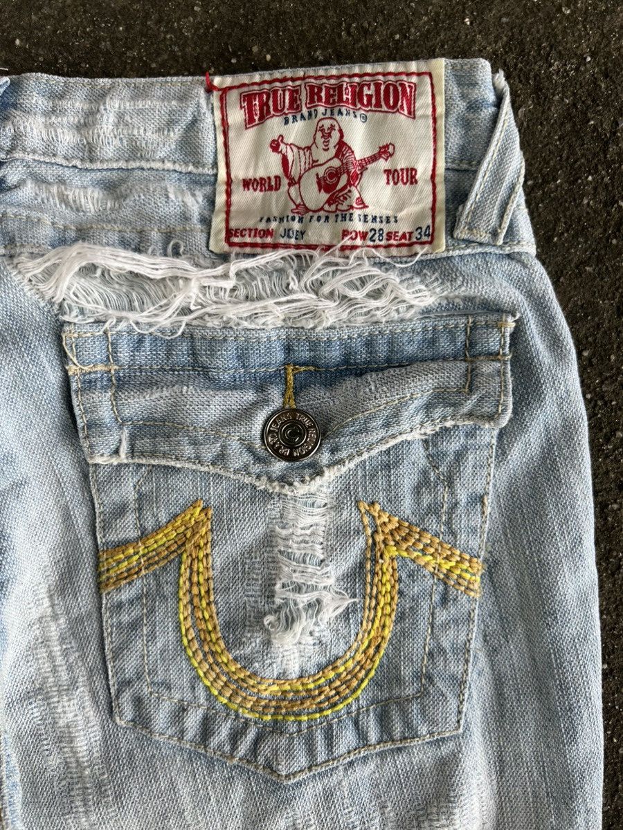 True Religion Thrashed Vintage TRUE RELIGION Flared Jeans Distressed Size US 32 / EU 48 - 14 Thumbnail