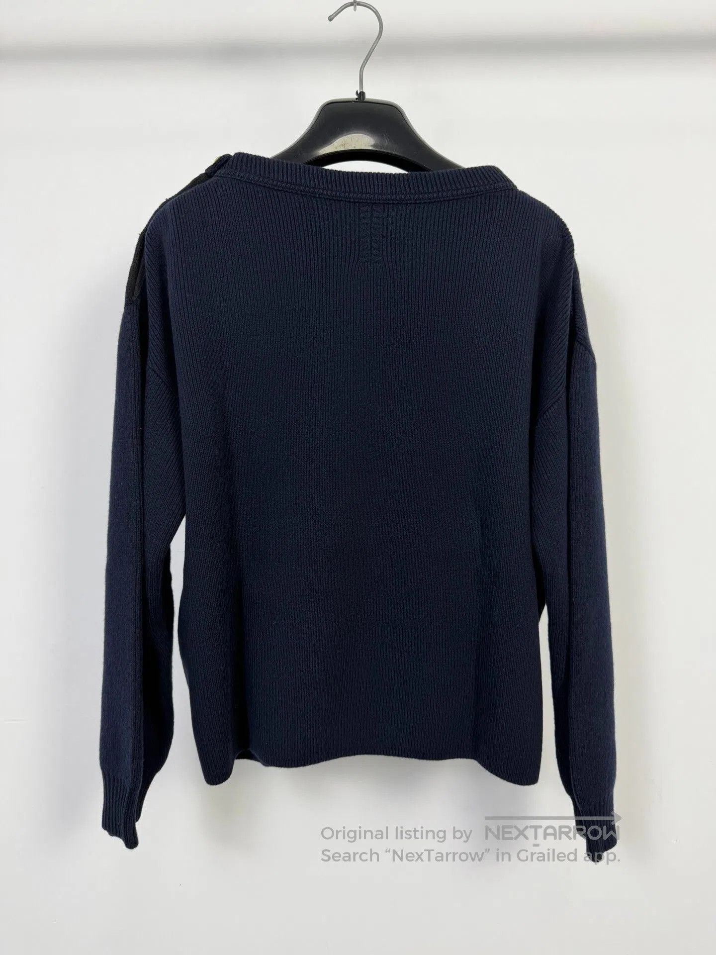 Saint Laurent Paris Saint Laurent Navy Wool Knit Sweater. Size US L / EU 52-54 / 3 - 2 Thumbnail