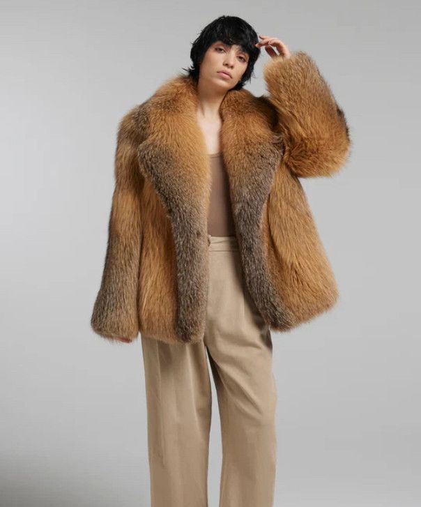 Other Women’s Ginger Fox Fur Coat Size L / US 10 / IT 46 - 2 Thumbnail