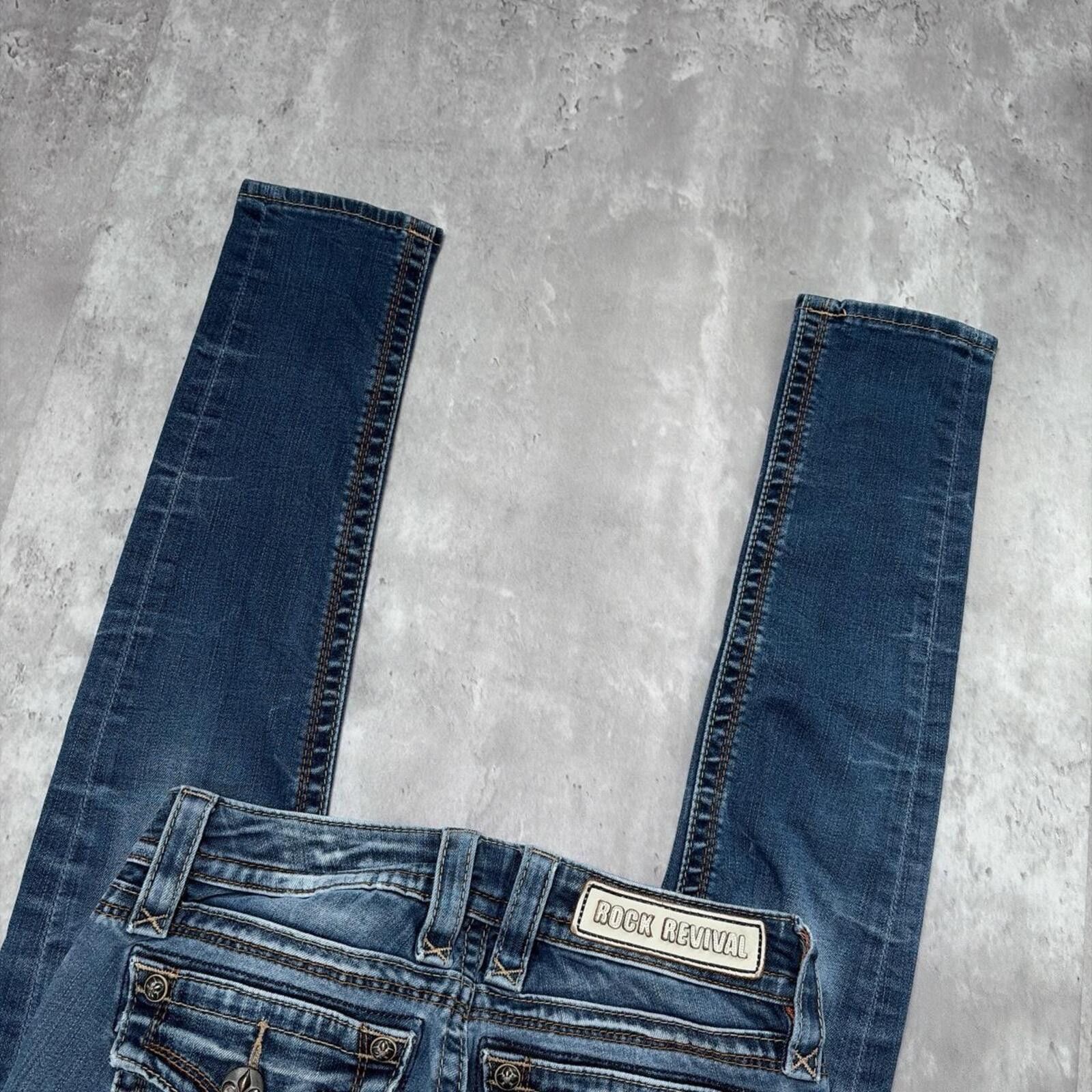 Rock Revival Y2K Rock Revival Grunge Jessica Skinny Gothic Denim Jeans Size 42" / US 20 - 4 Thumbnail