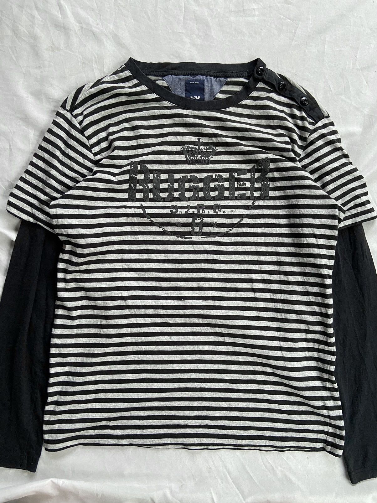 PPFM RUGGER BASIC HOUSE 3.J.R.6 STRIPED DOULE LAYER LONG SLEEVE Size US M / EU 48-50 / 2 - 3 Thumbnail