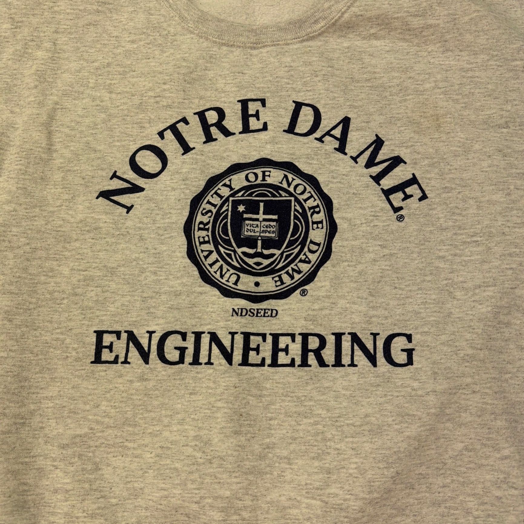 Jerzees Notre Dame Engineering Sweatshirt Mens M Gray Jerzees Pullover Graphic Size US M / EU 48-50 / 2 - 2 Thumbnail